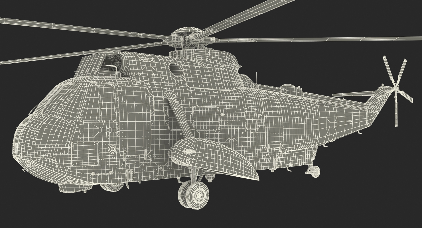 3D model Marine One Hellicopter Carrying the US President Rigged