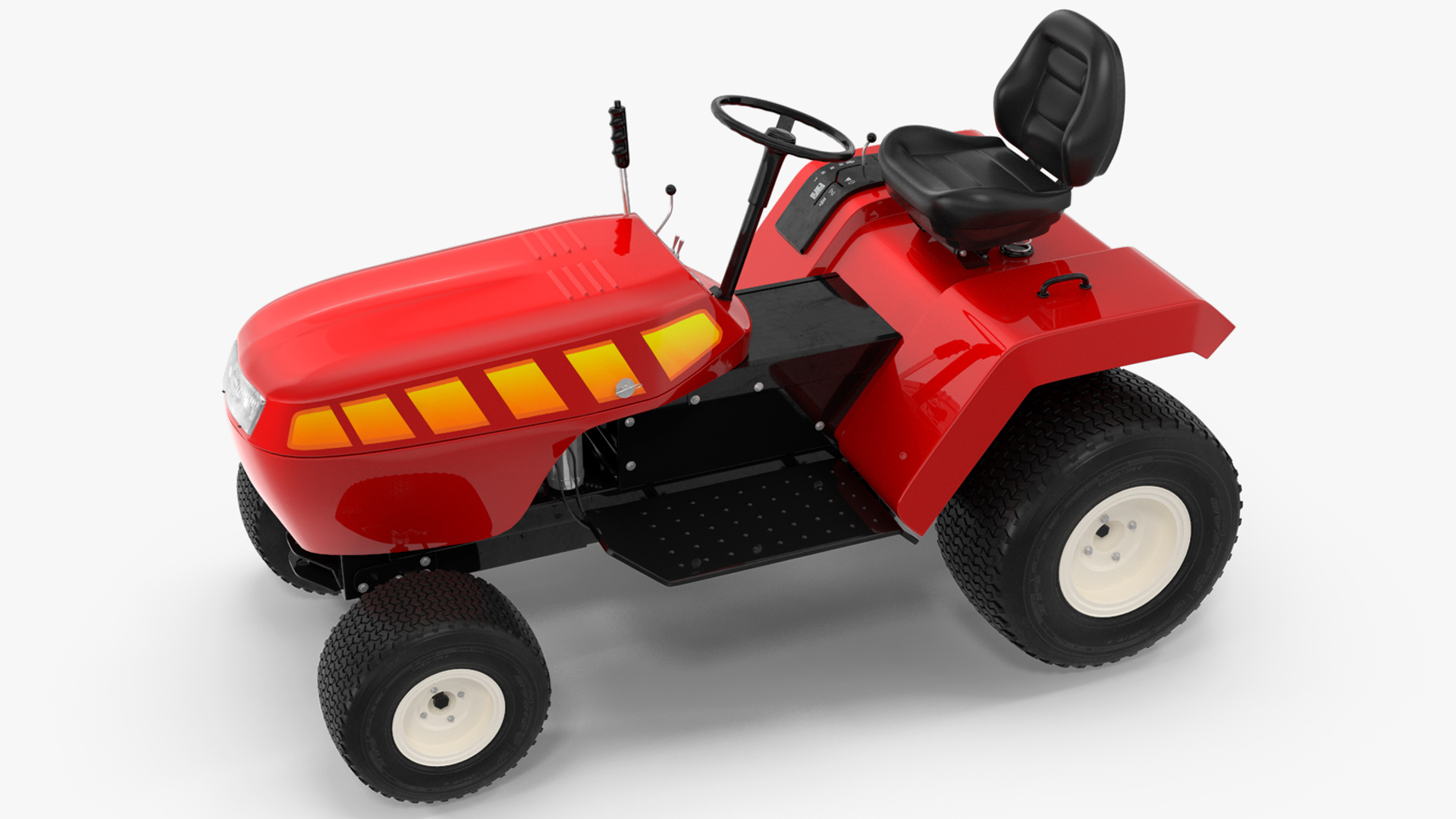 3D Mini Tractor Rigged for Maya model