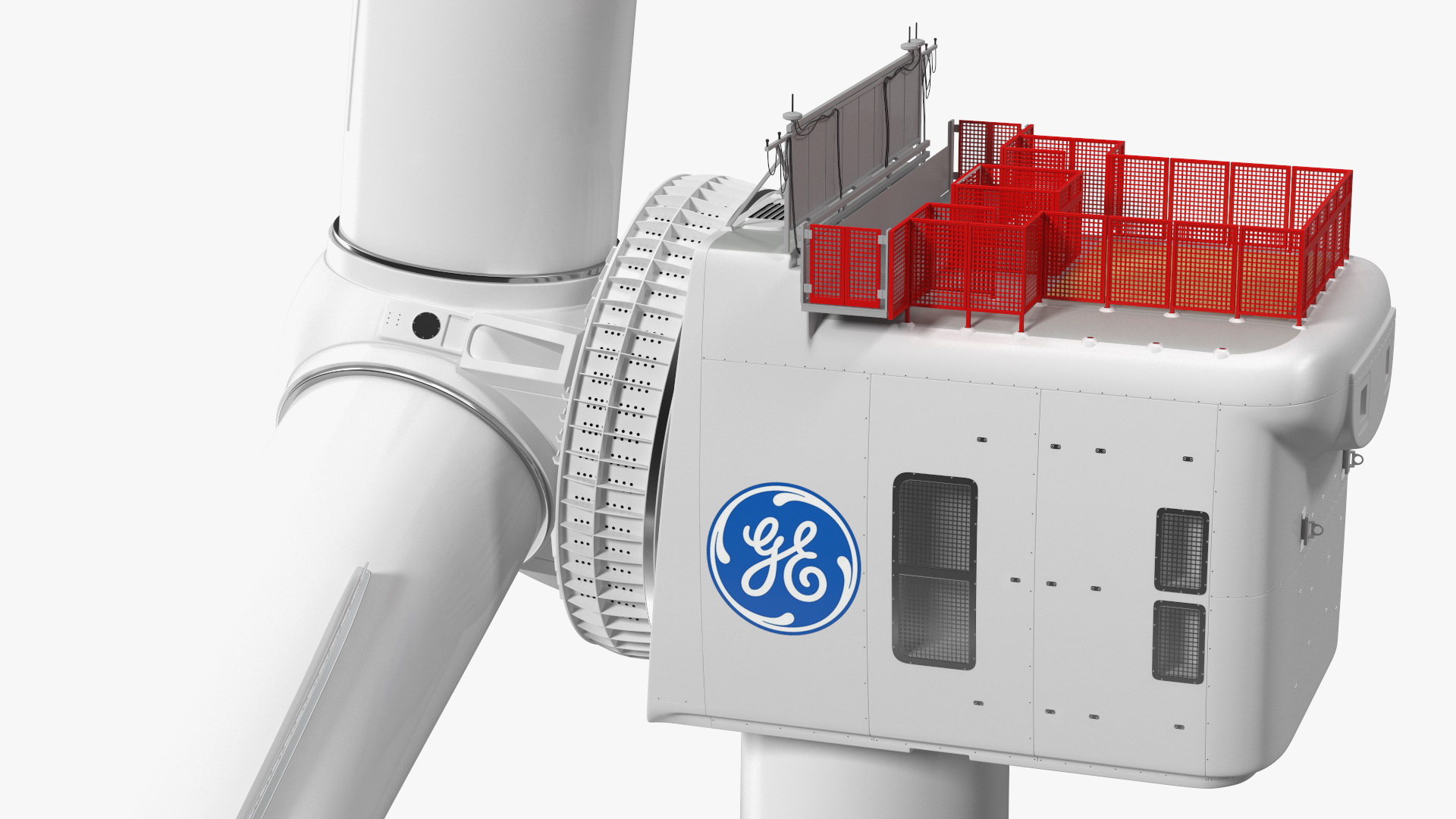 3D model GE Haliade-X Offshore Wind Turbine with Base Frame