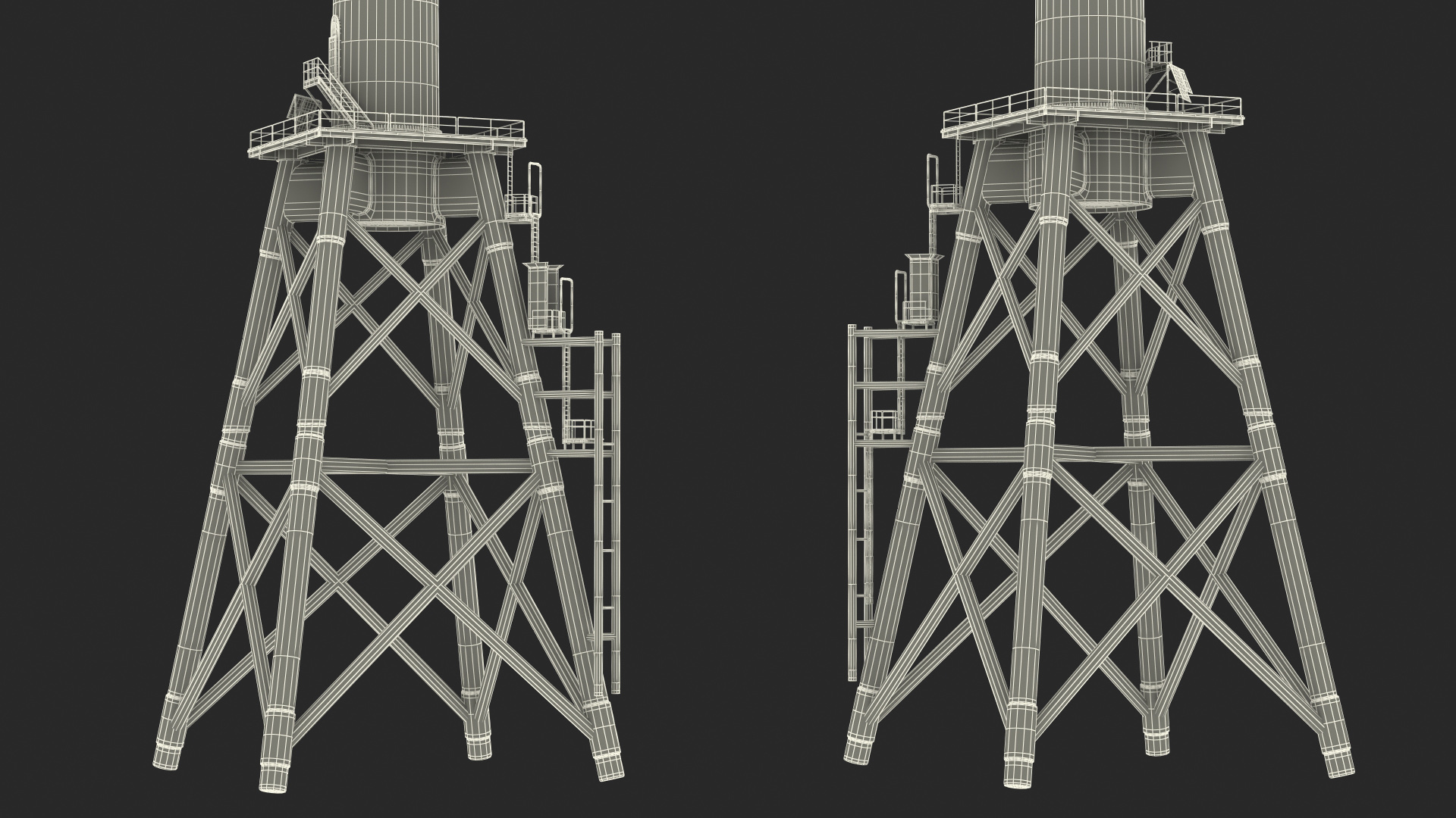 3D model GE Haliade-X Offshore Wind Turbine with Base Frame