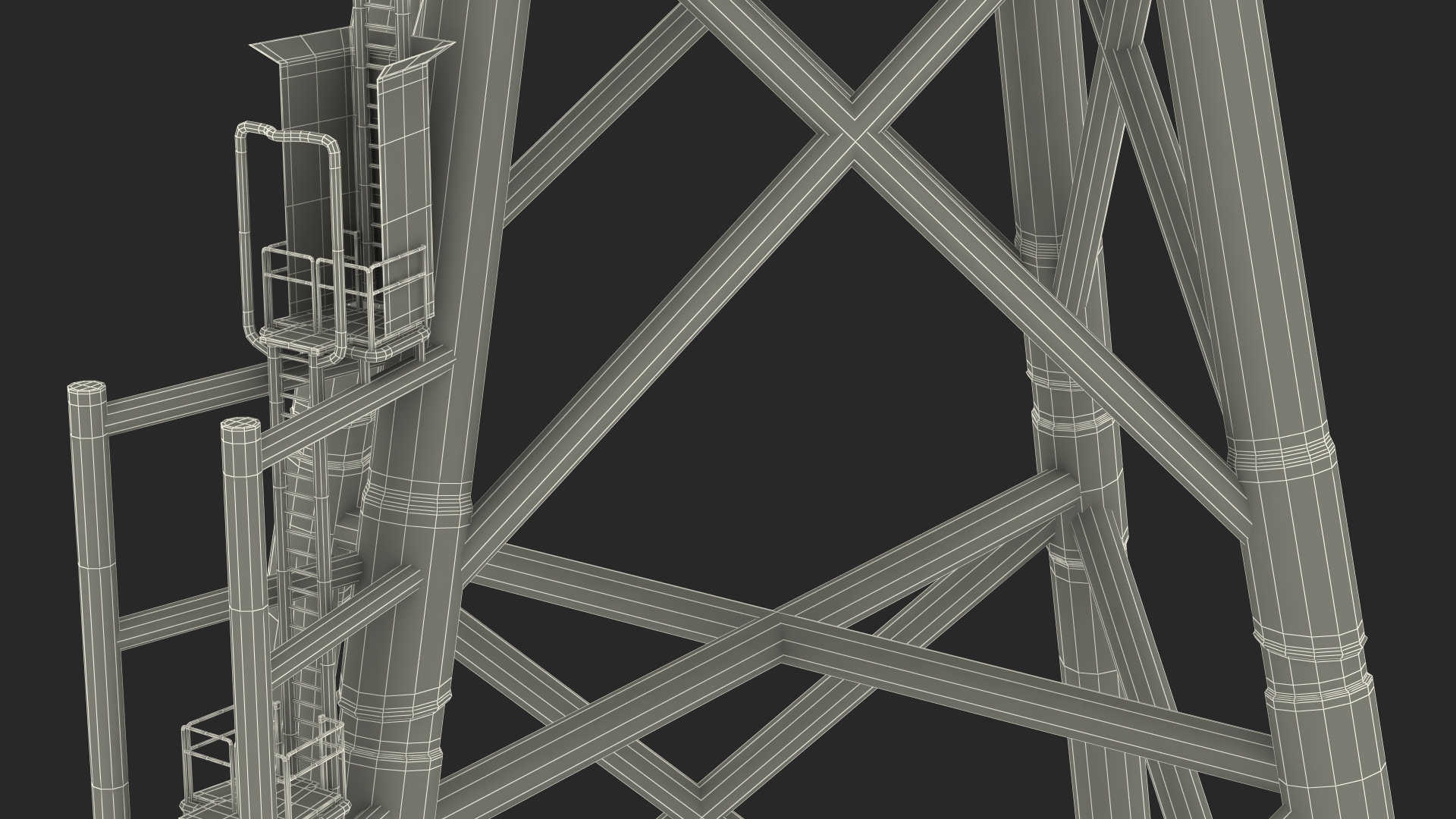 3D model GE Haliade-X Offshore Wind Turbine with Base Frame