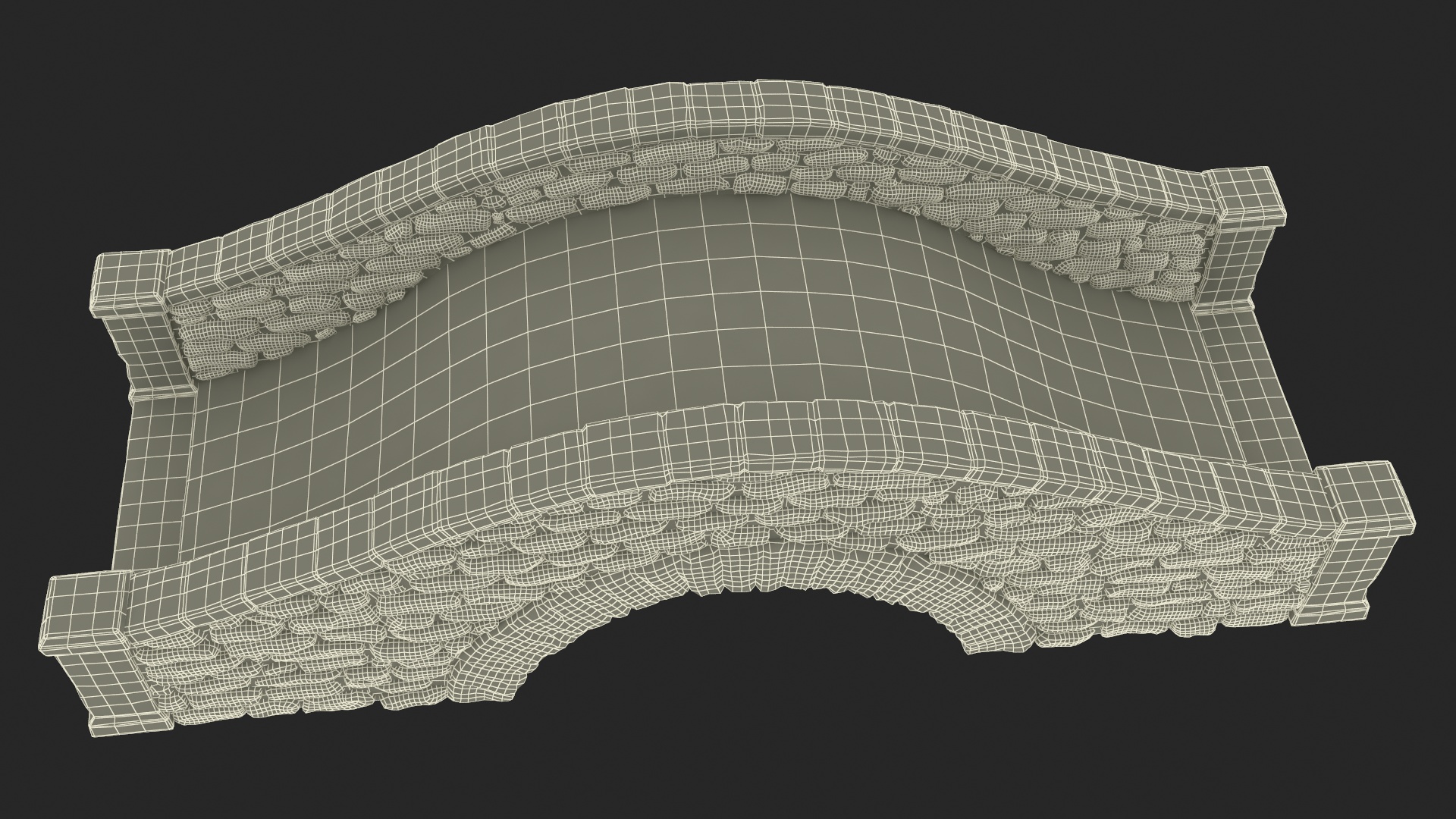 3D Stylized Stone Arch Bridge