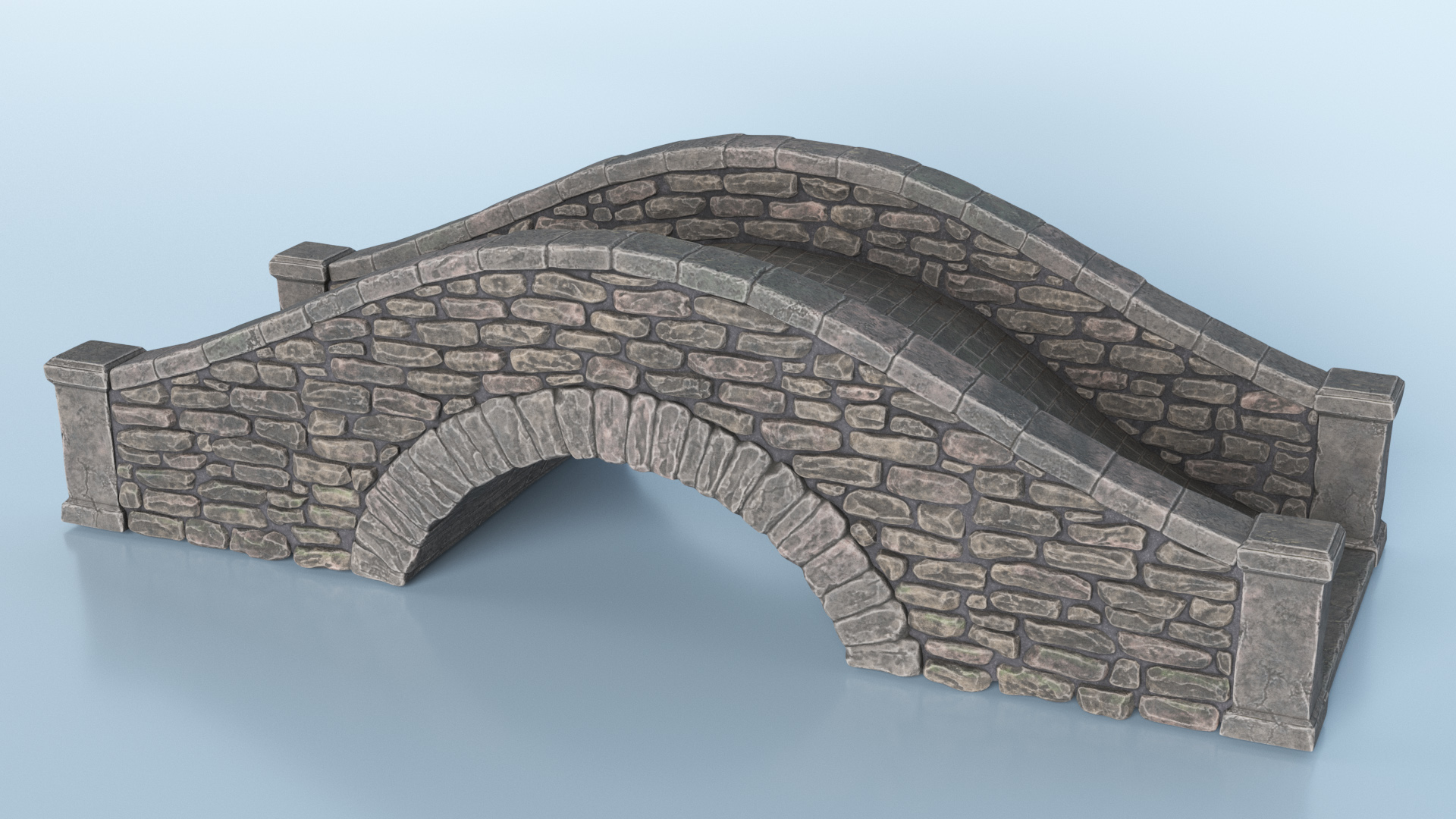 3D Stylized Stone Arch Bridge