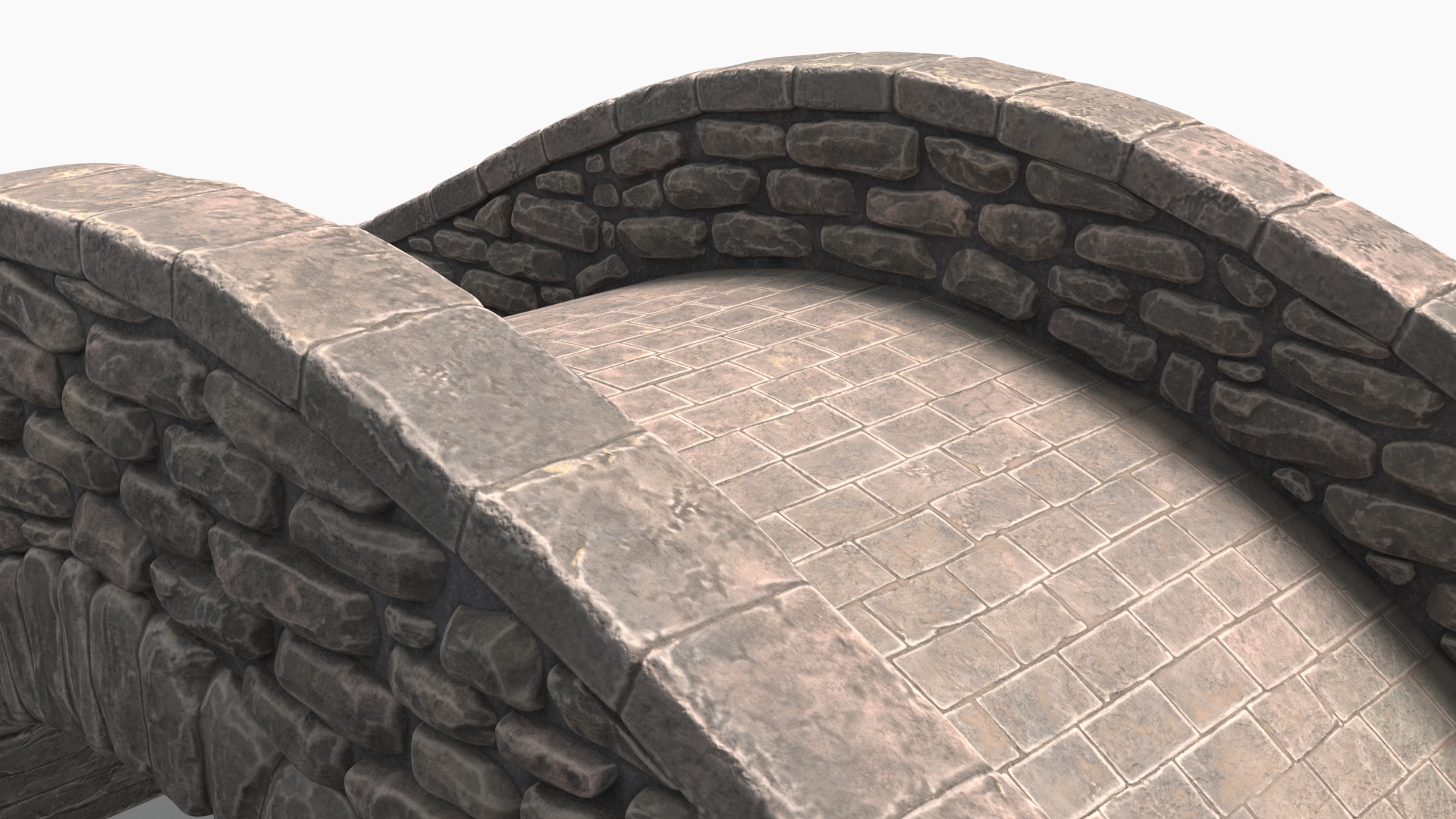 3D Stylized Stone Arch Bridge