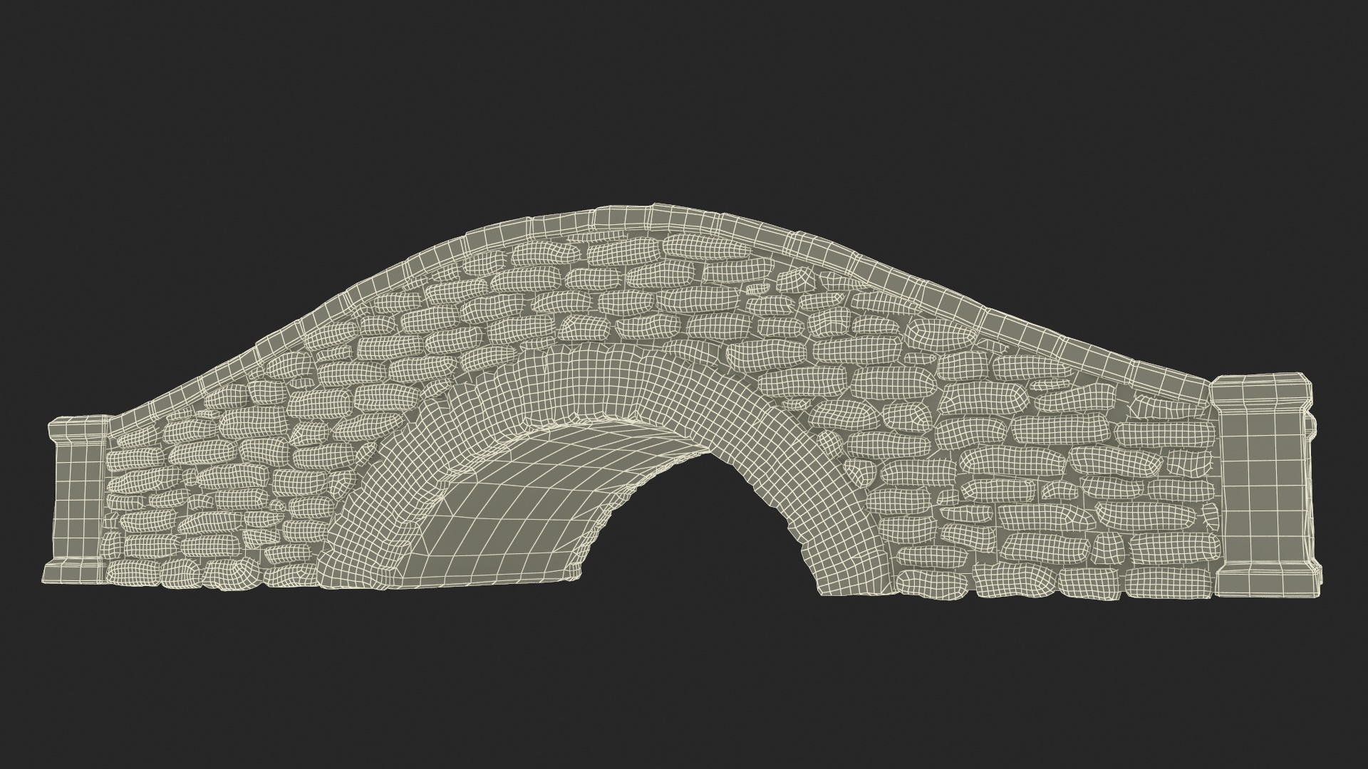 3D Stylized Stone Arch Bridge