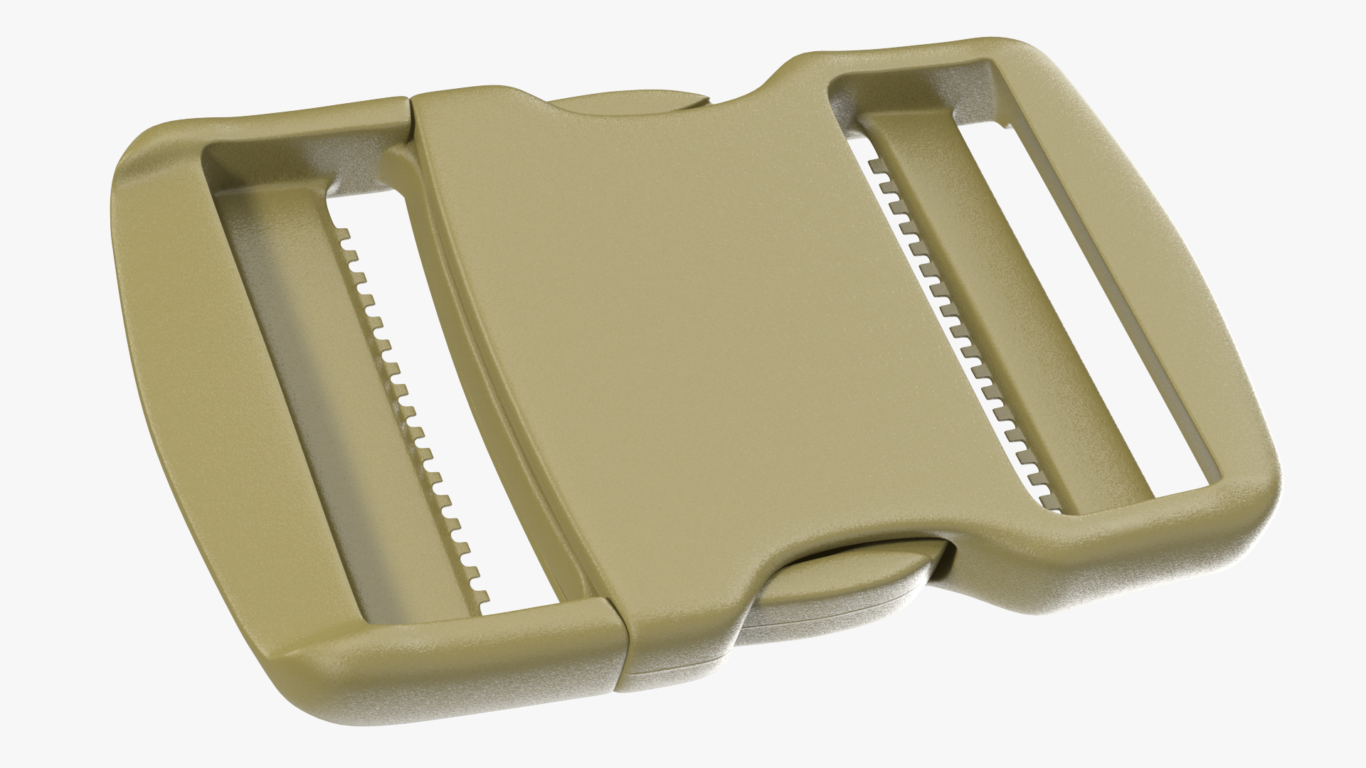 3D Flat Dual Release Plastic Buckle Khaki model