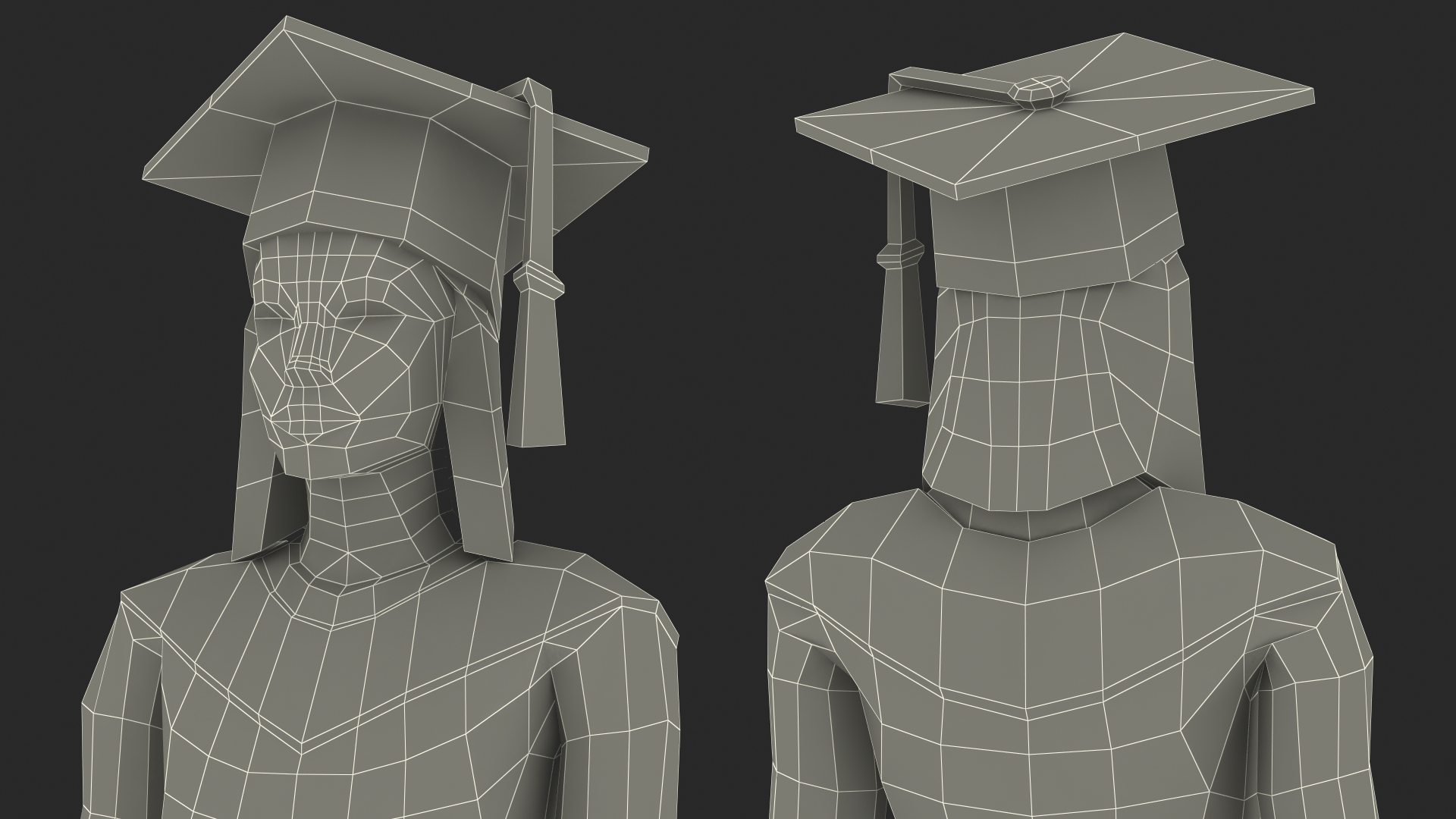 3D Low Poly Student