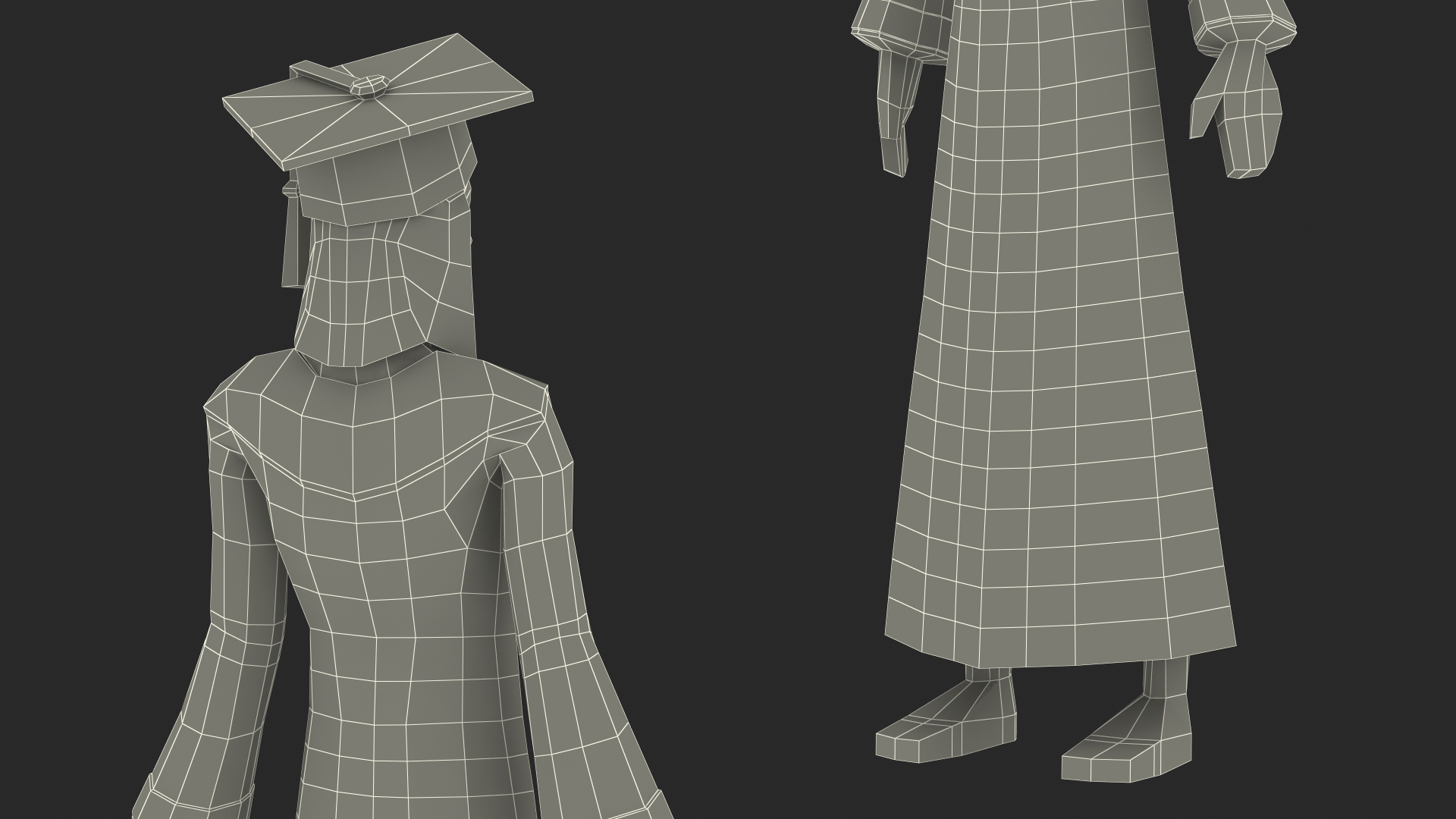 3D Low Poly Student