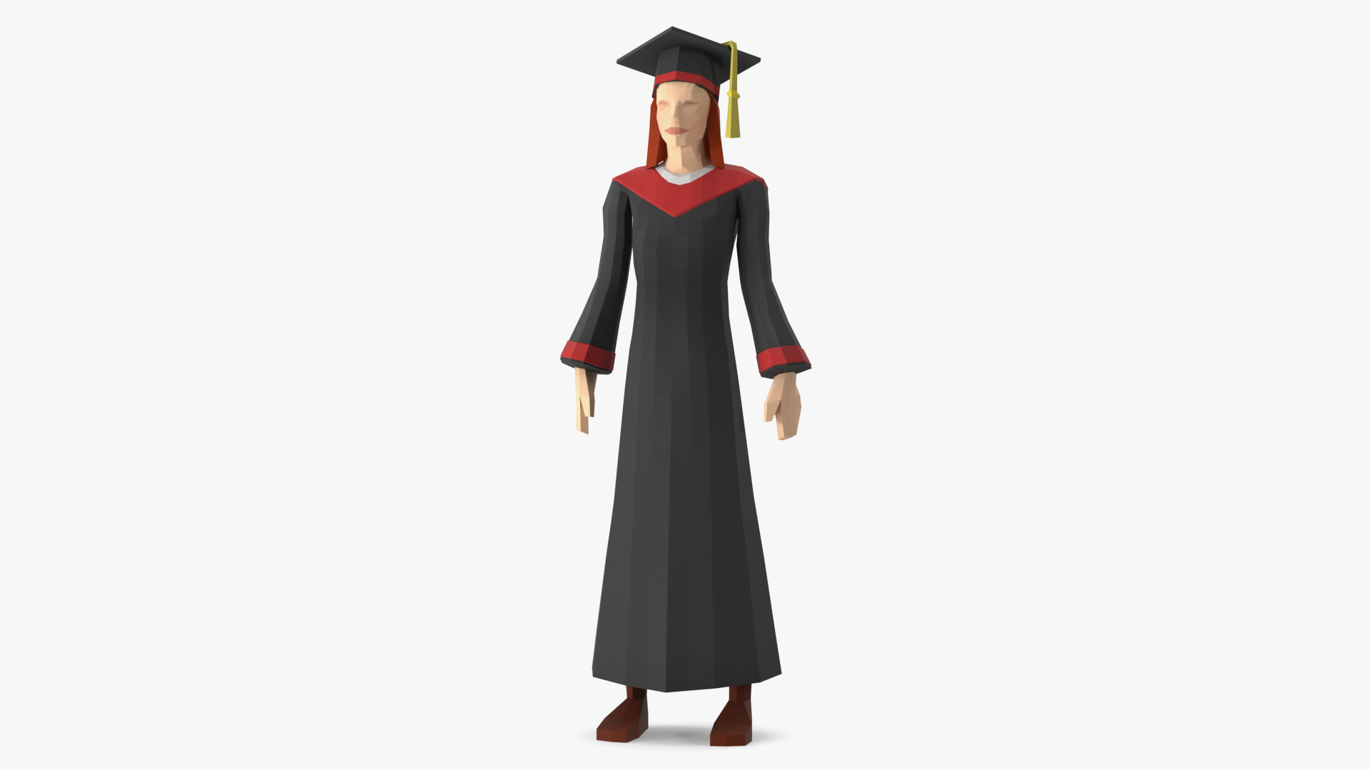 3D Low Poly Student