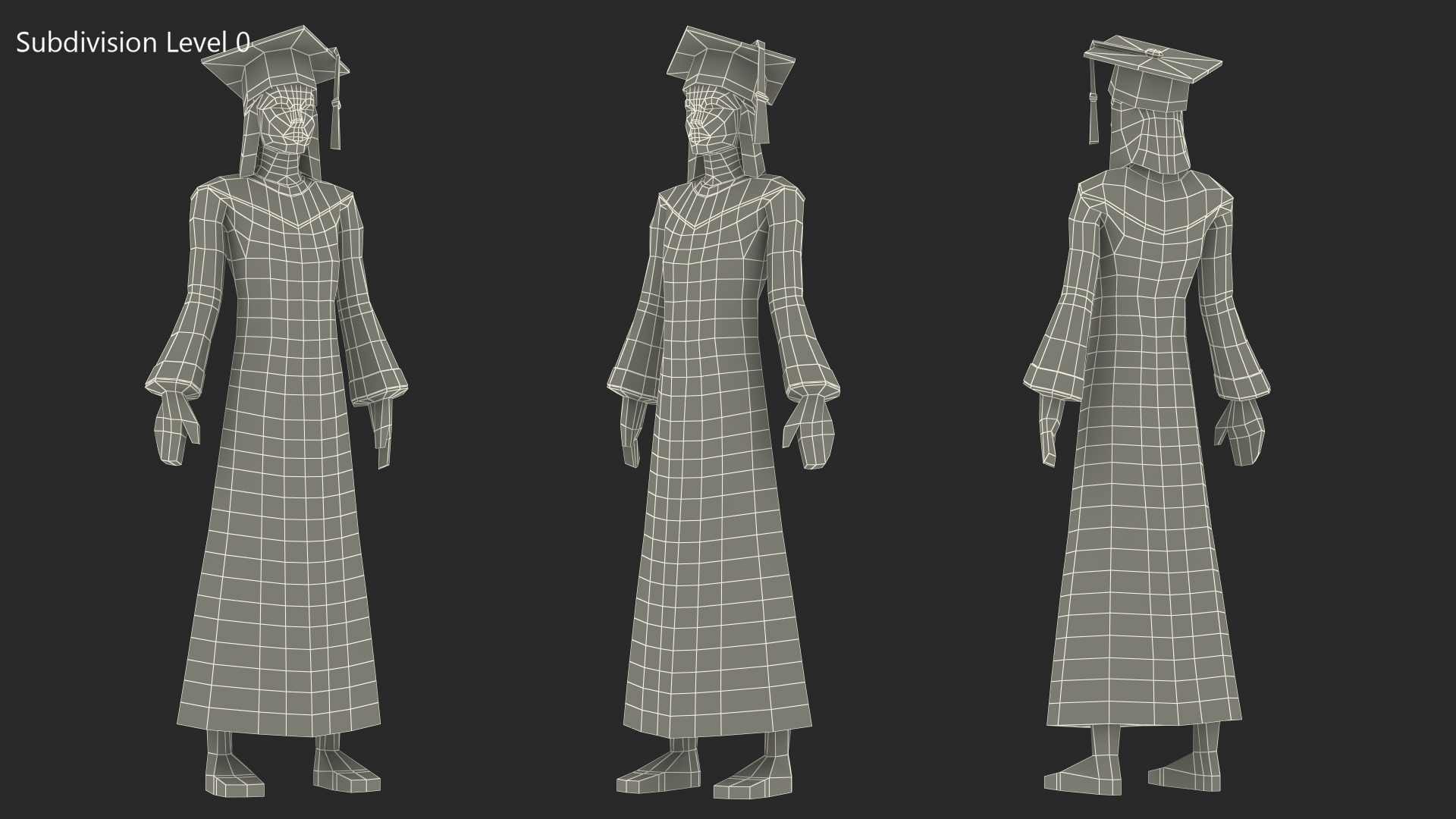 3D Low Poly Student