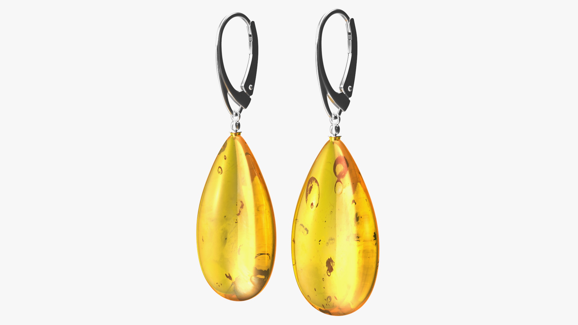 3D Amber Earring model