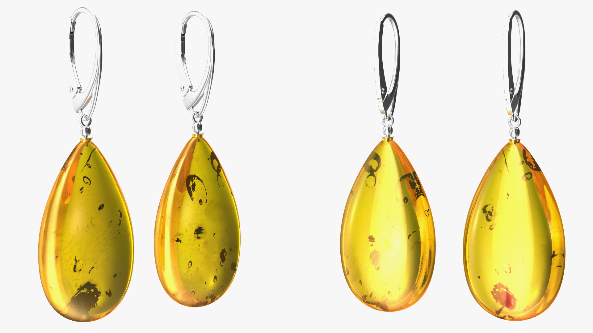 3D Amber Earring model