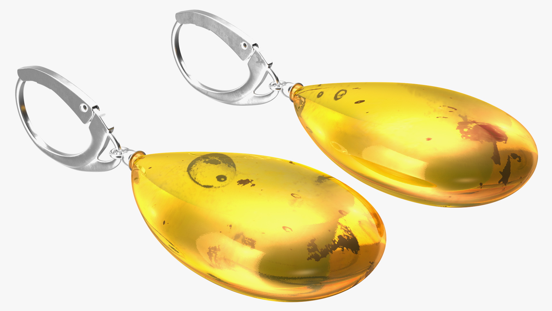 3D Amber Earring model