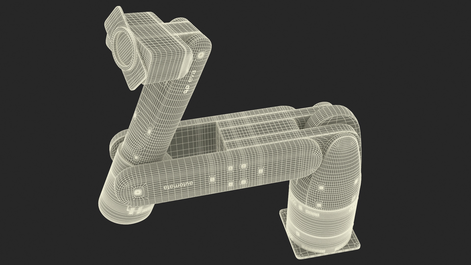 Industrial Robot Arm Rigged 3D