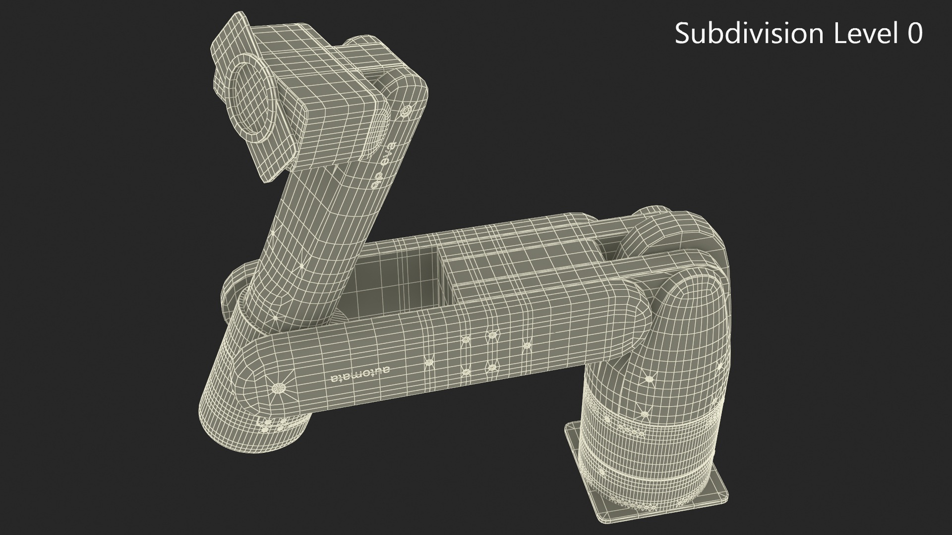 Industrial Robot Arm Rigged 3D