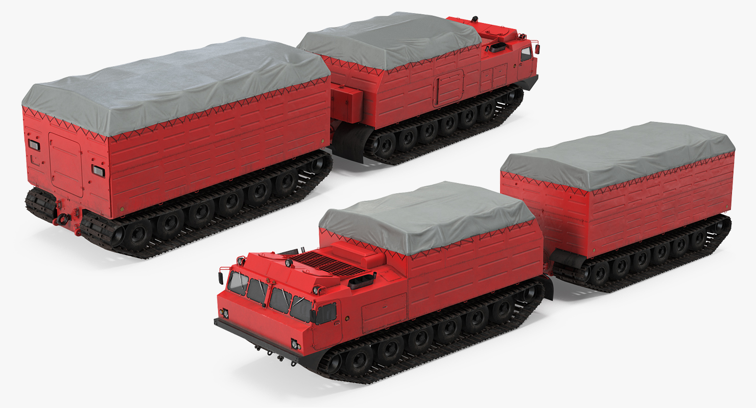 Research Articulated Tracked Vehicle Vityaz DT 30 3D model