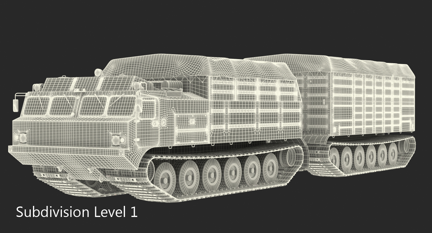 Research Articulated Tracked Vehicle Vityaz DT 30 3D model