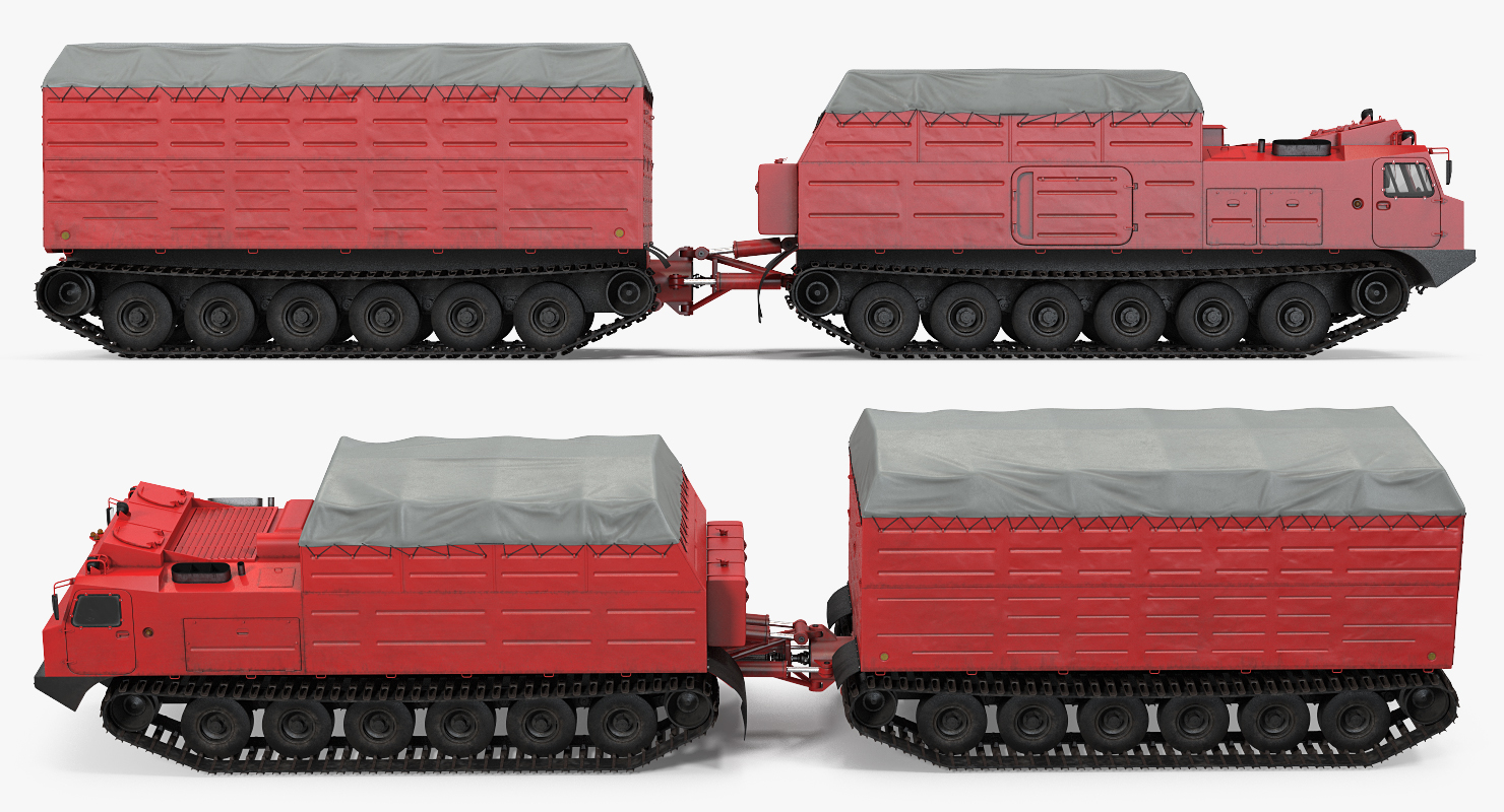 Research Articulated Tracked Vehicle Vityaz DT 30 3D model