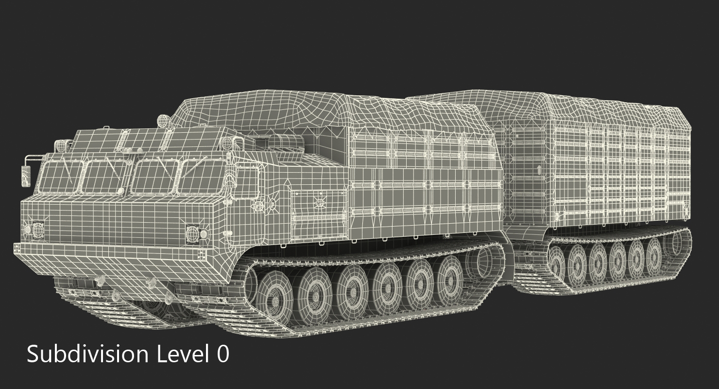 Research Articulated Tracked Vehicle Vityaz DT 30 3D model