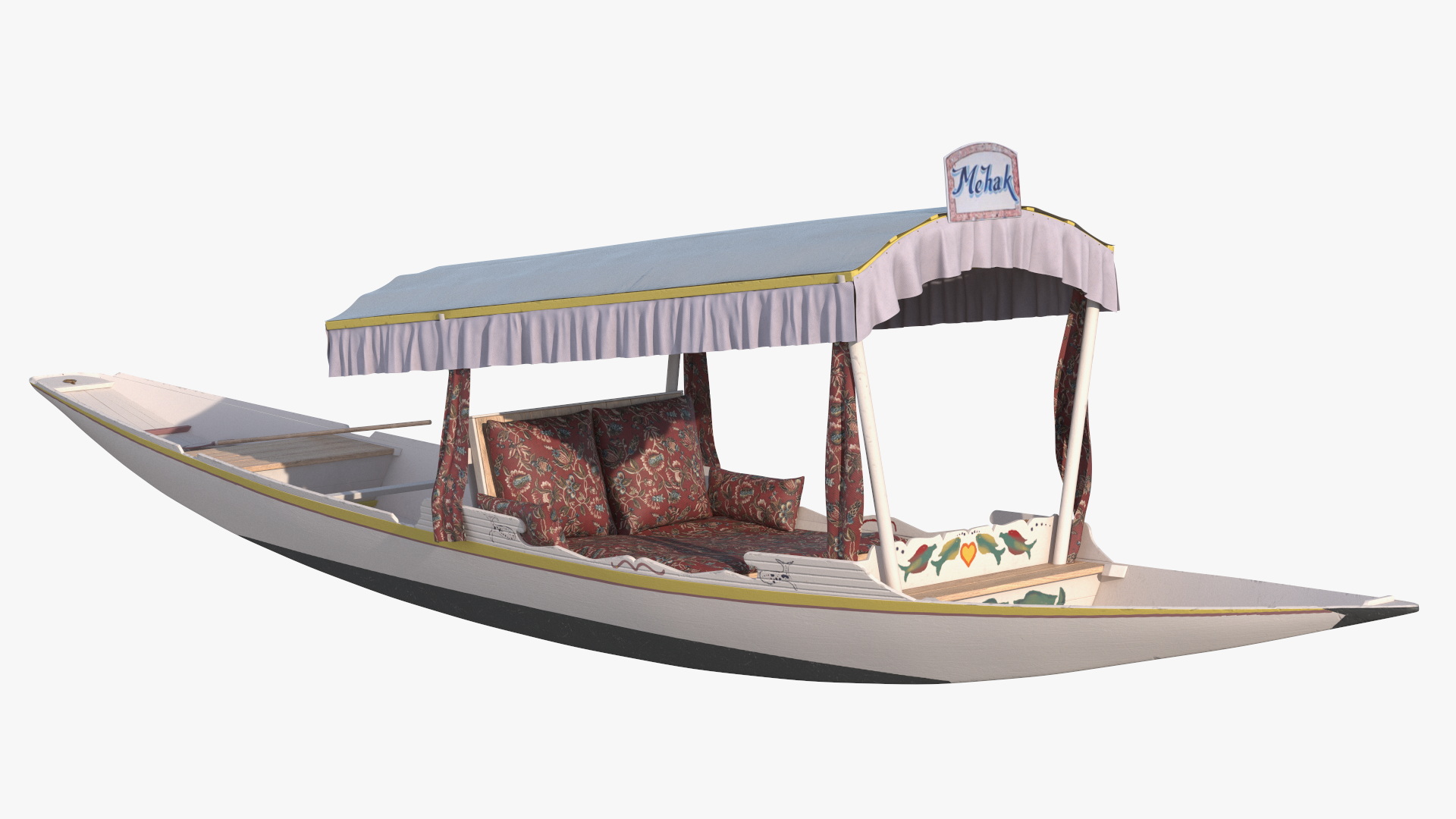 Dal Lake Shikara White 3D