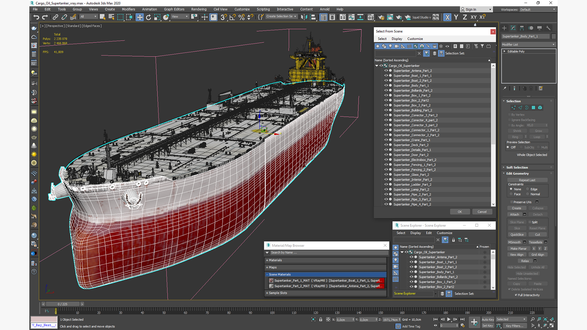 3D Cargo Oil Supertanker