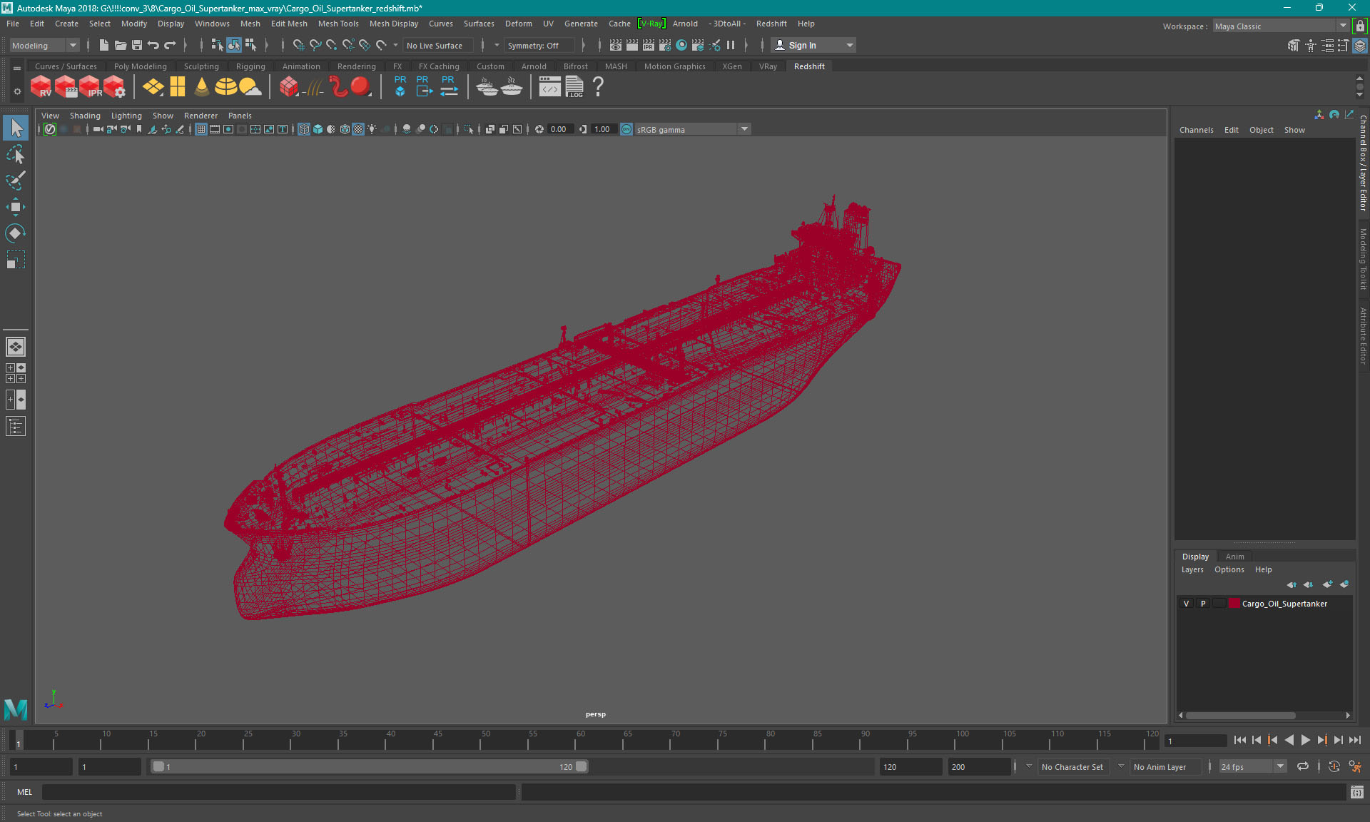 3D Cargo Oil Supertanker