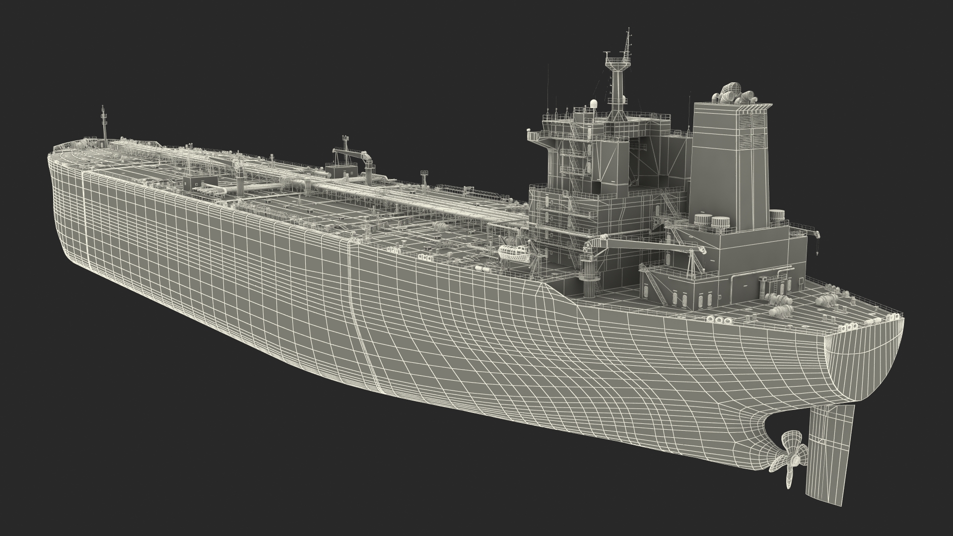 3D Cargo Oil Supertanker