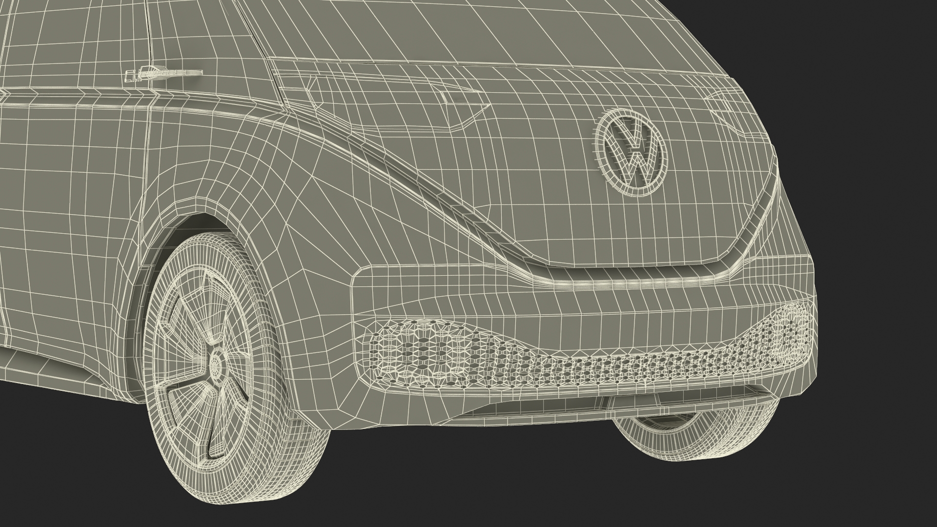 3D Volkswagen Electric ID Buzz Rigged for Cinema 4D model