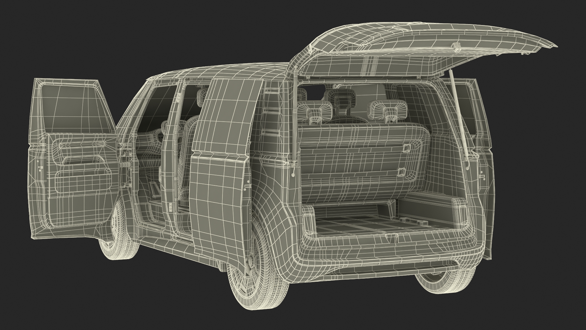 3D Volkswagen Electric ID Buzz Rigged for Maya model