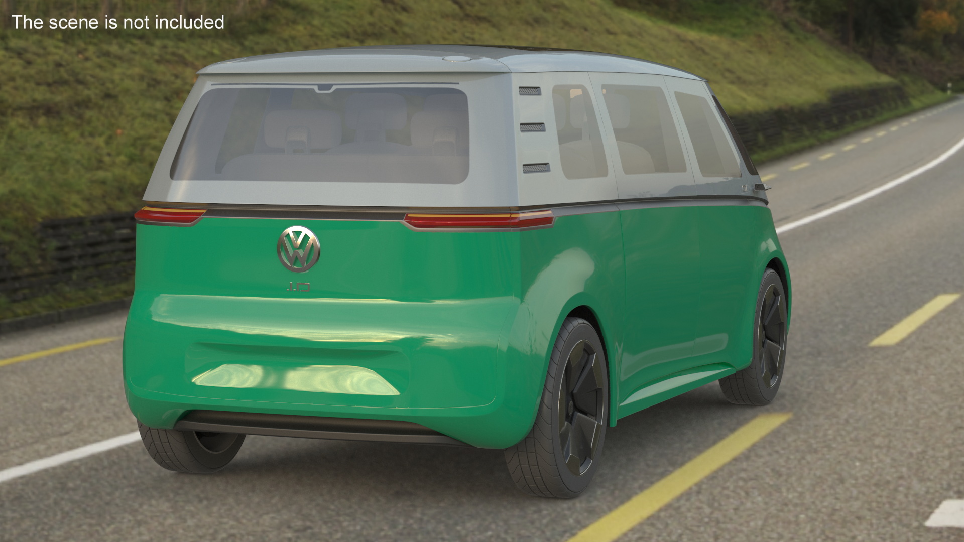 Volkswagen Electric ID Buzz Rigged 3D model