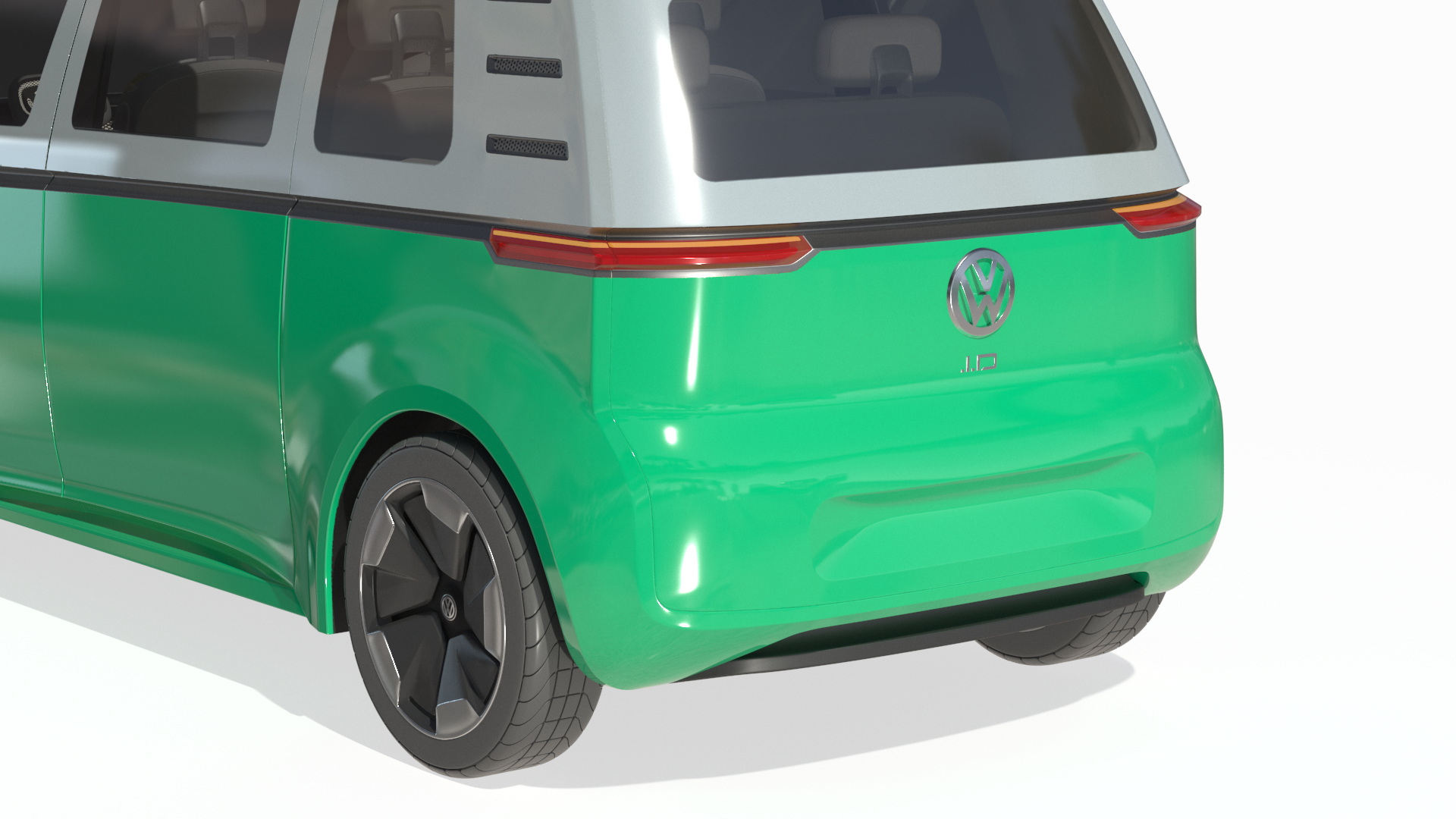 Volkswagen Electric ID Buzz Rigged 3D model