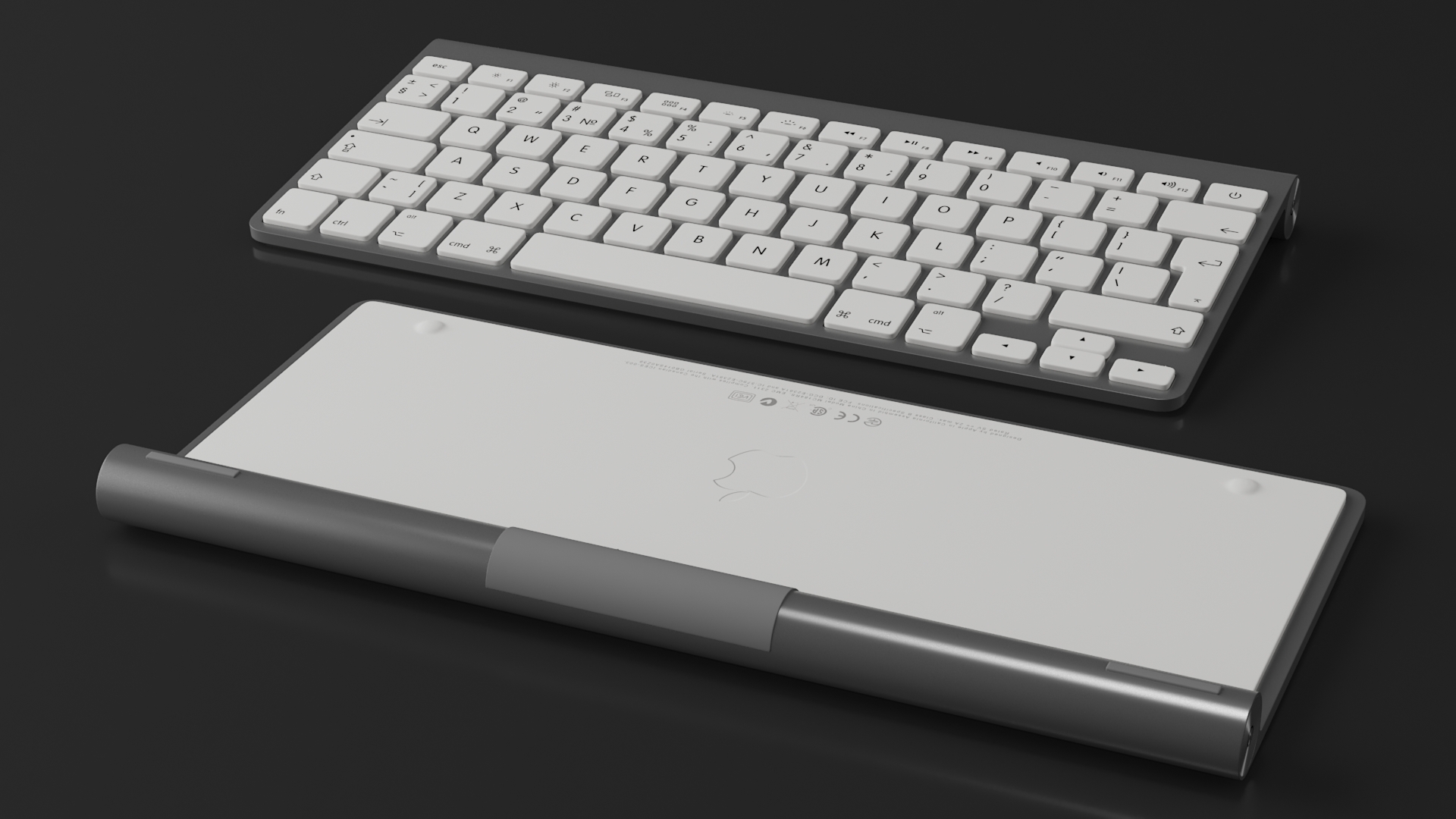 Wireless Apple Computer Keyboard 3D