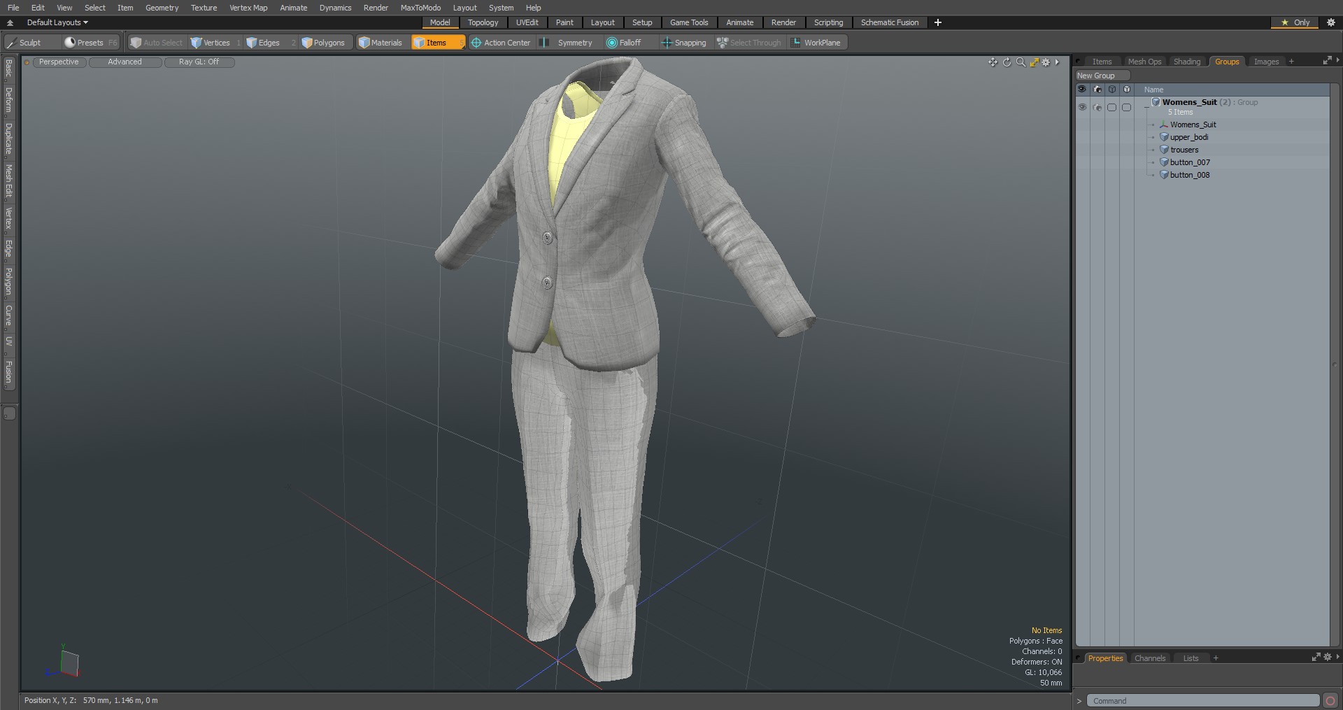 3D Womens Suit