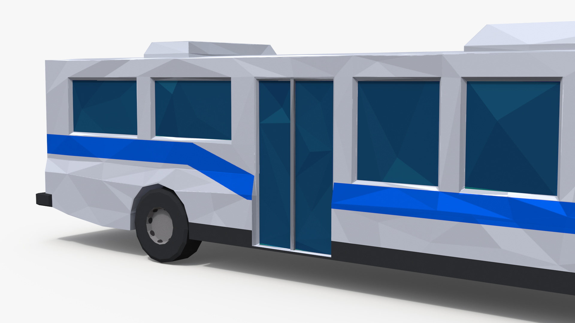 Low Poly Stylized Model Bus 3D