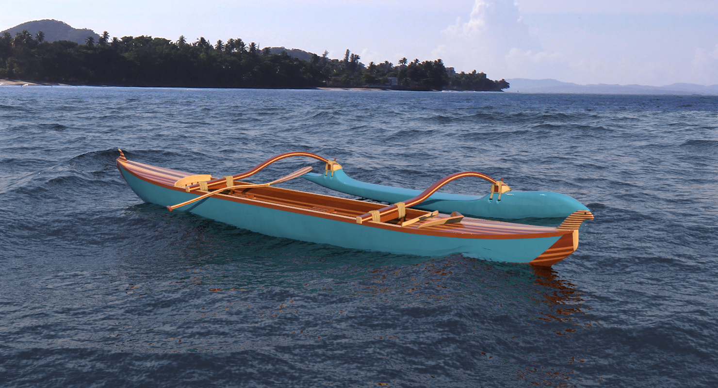 3D model Outrigger Canoe