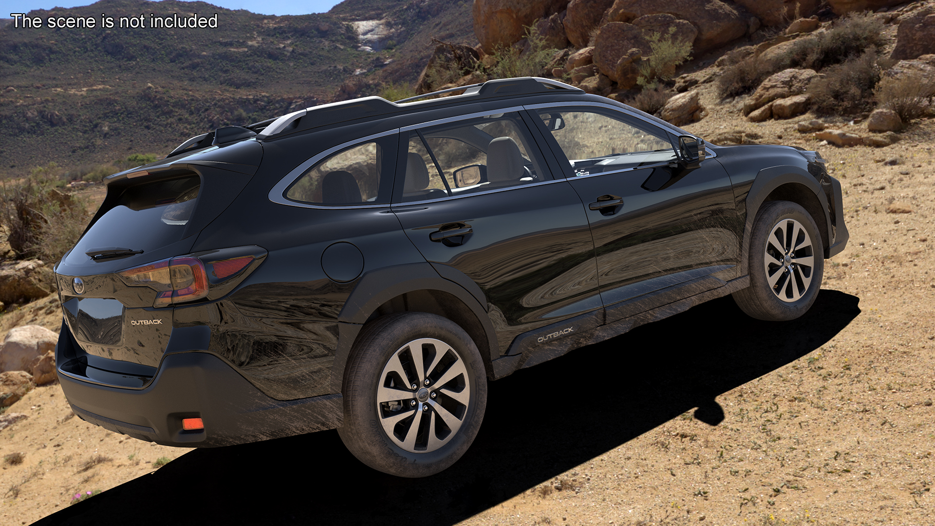 3D Subaru Outback 2025 Black Dirty Crossover