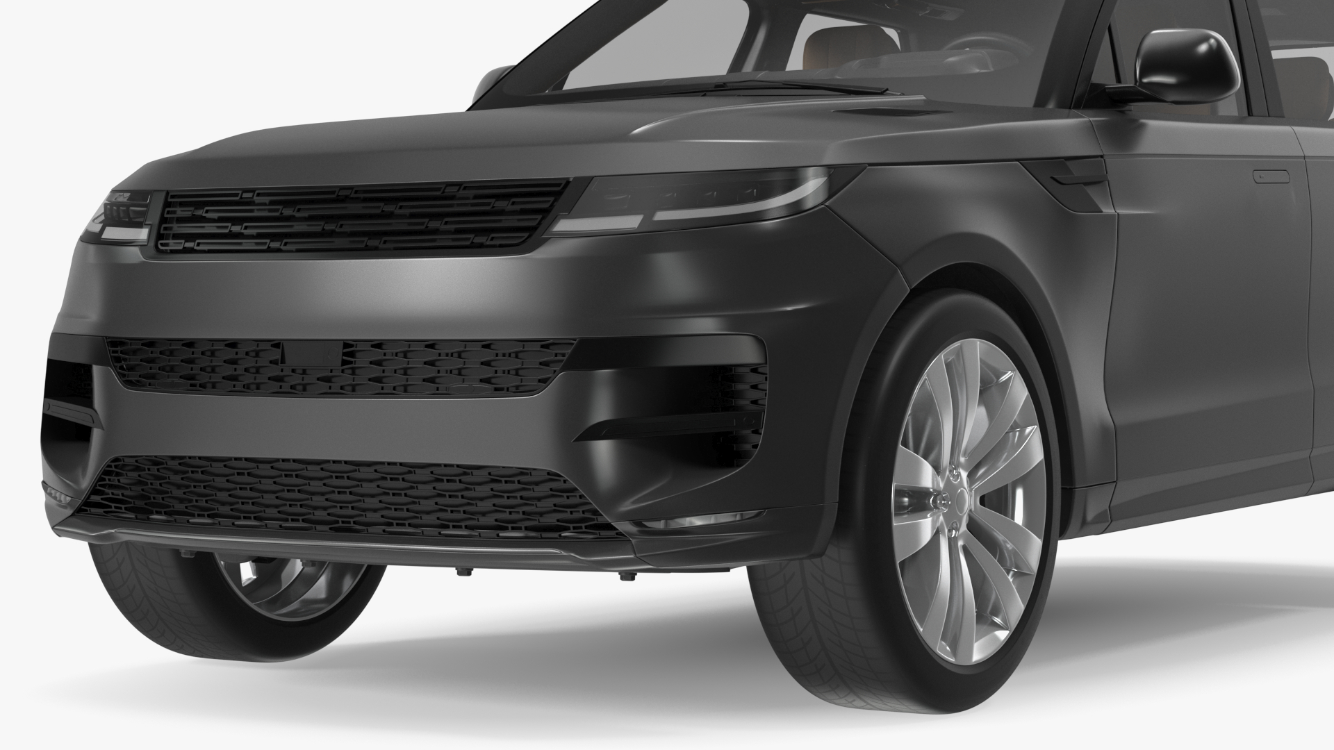 3D Grey Mid-Size Sport SUV model