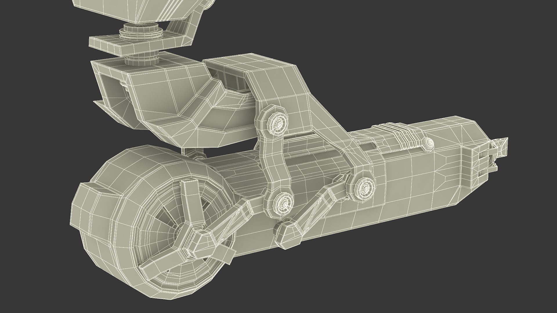 Futuristic Robotic Arm with Sci-Fi Storage Crates 3D model