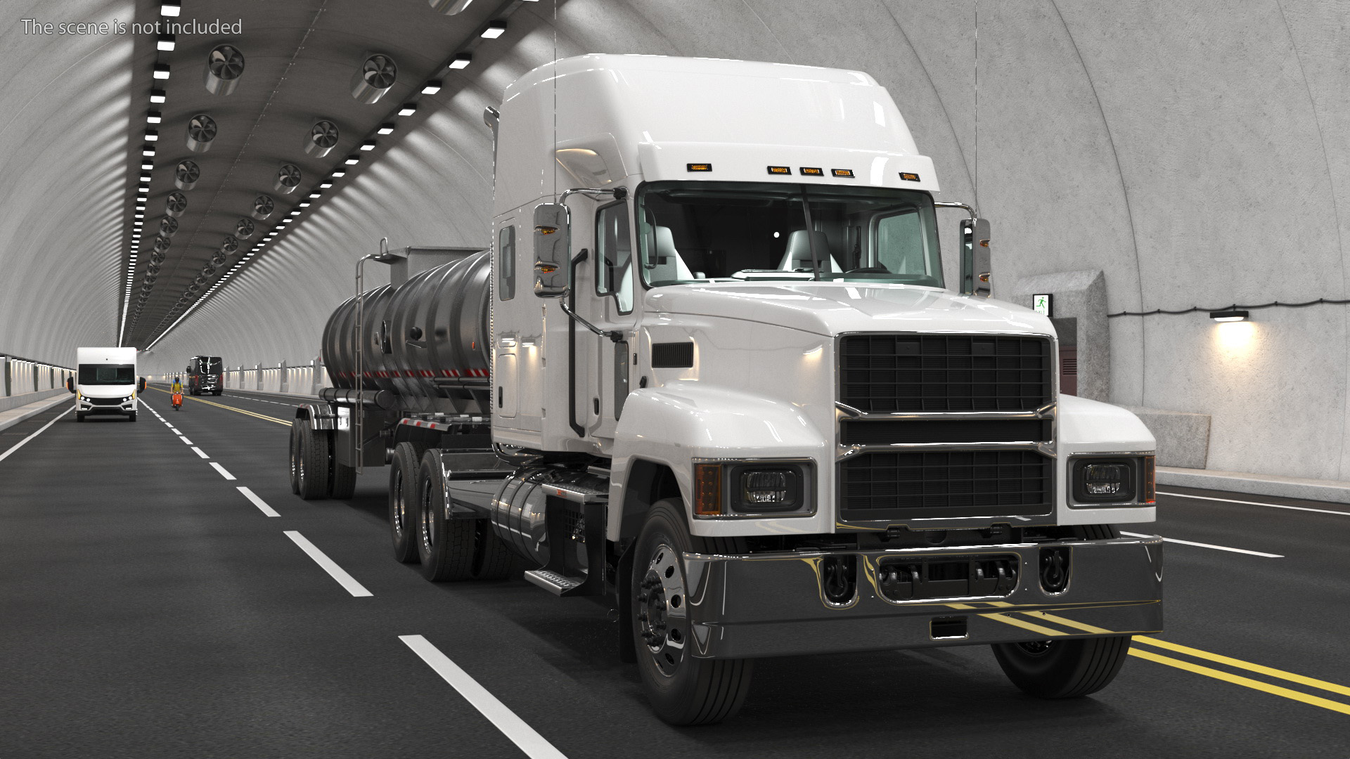 2025 Highway Truck and Tanker Trailer 3D