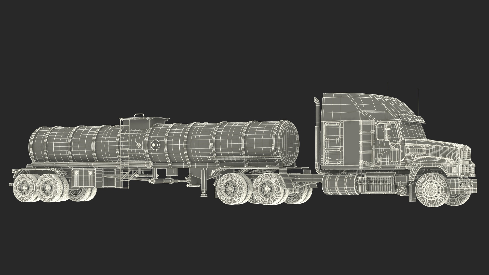 2025 Highway Truck and Tanker Trailer 3D