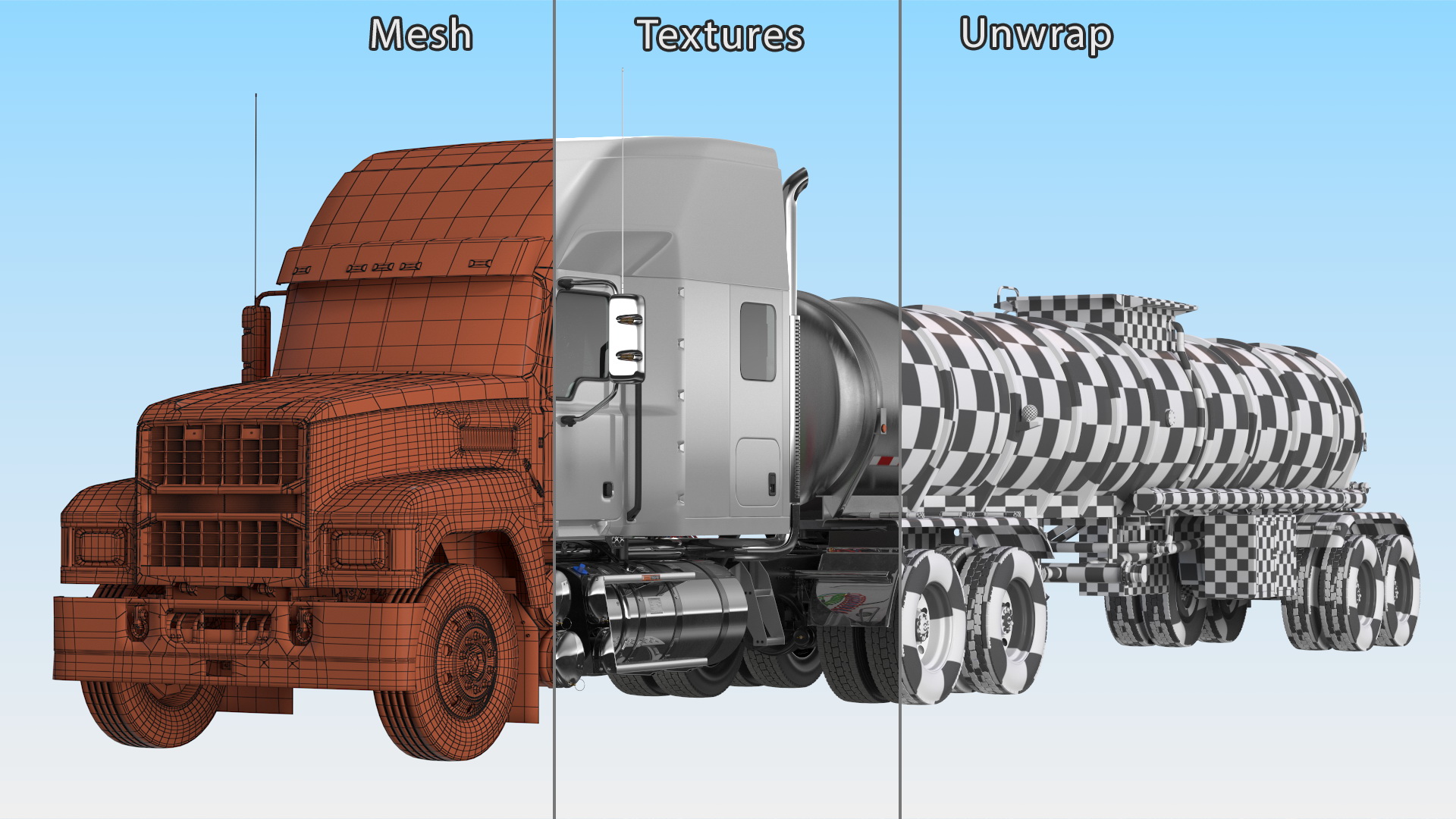 2025 Highway Truck and Tanker Trailer 3D