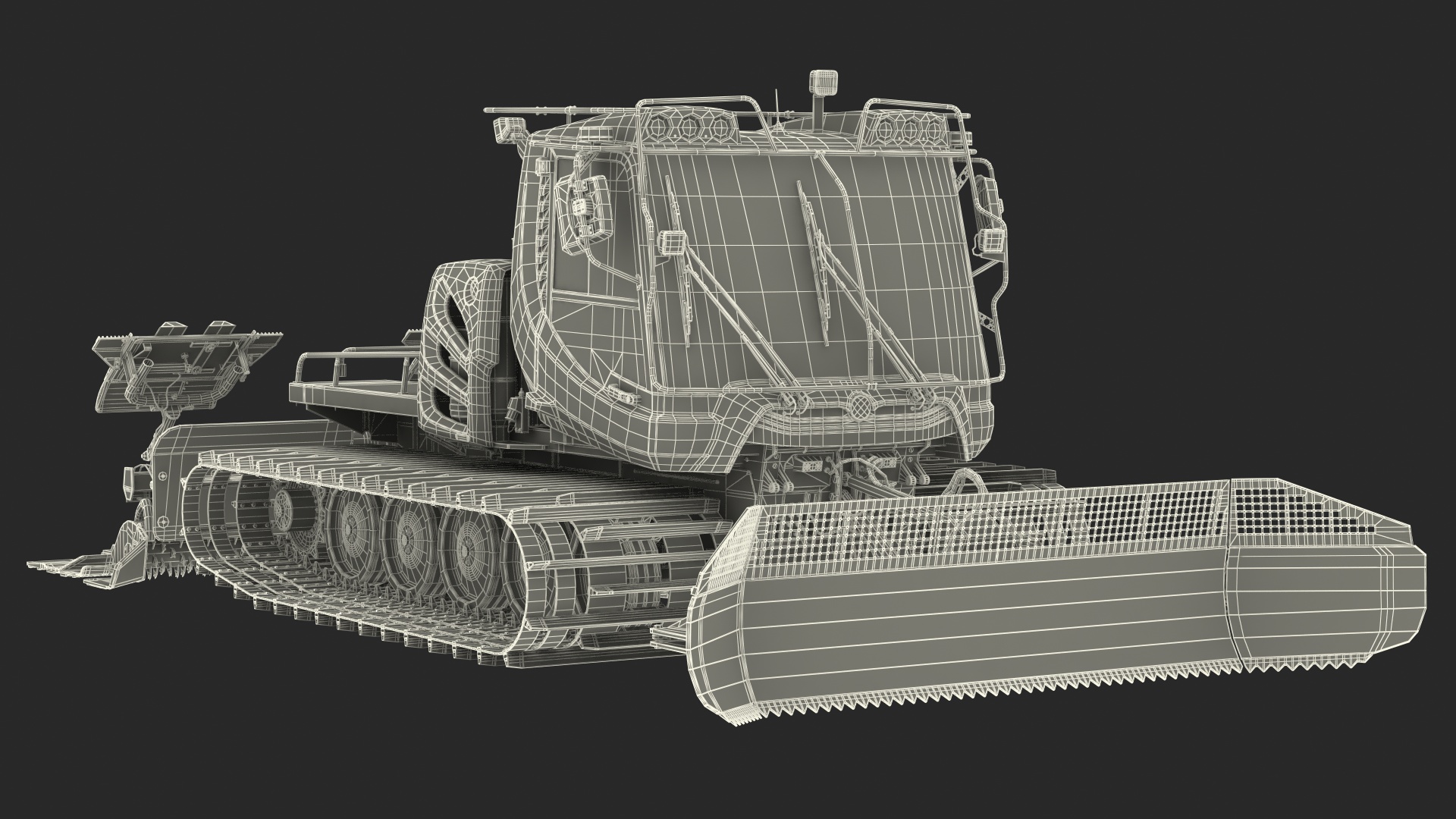 Snowcat with Snowplow Generic 3D model