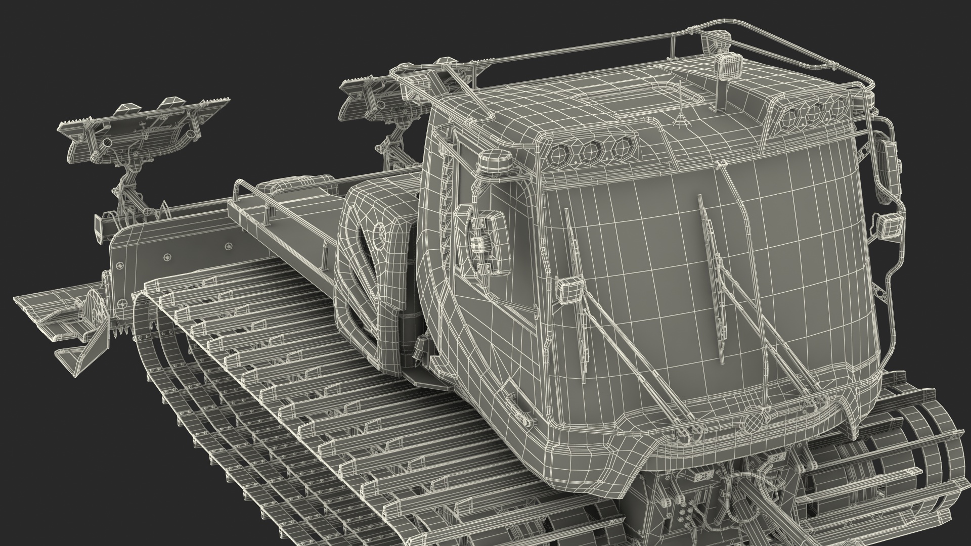 Snowcat with Snowplow Generic 3D model