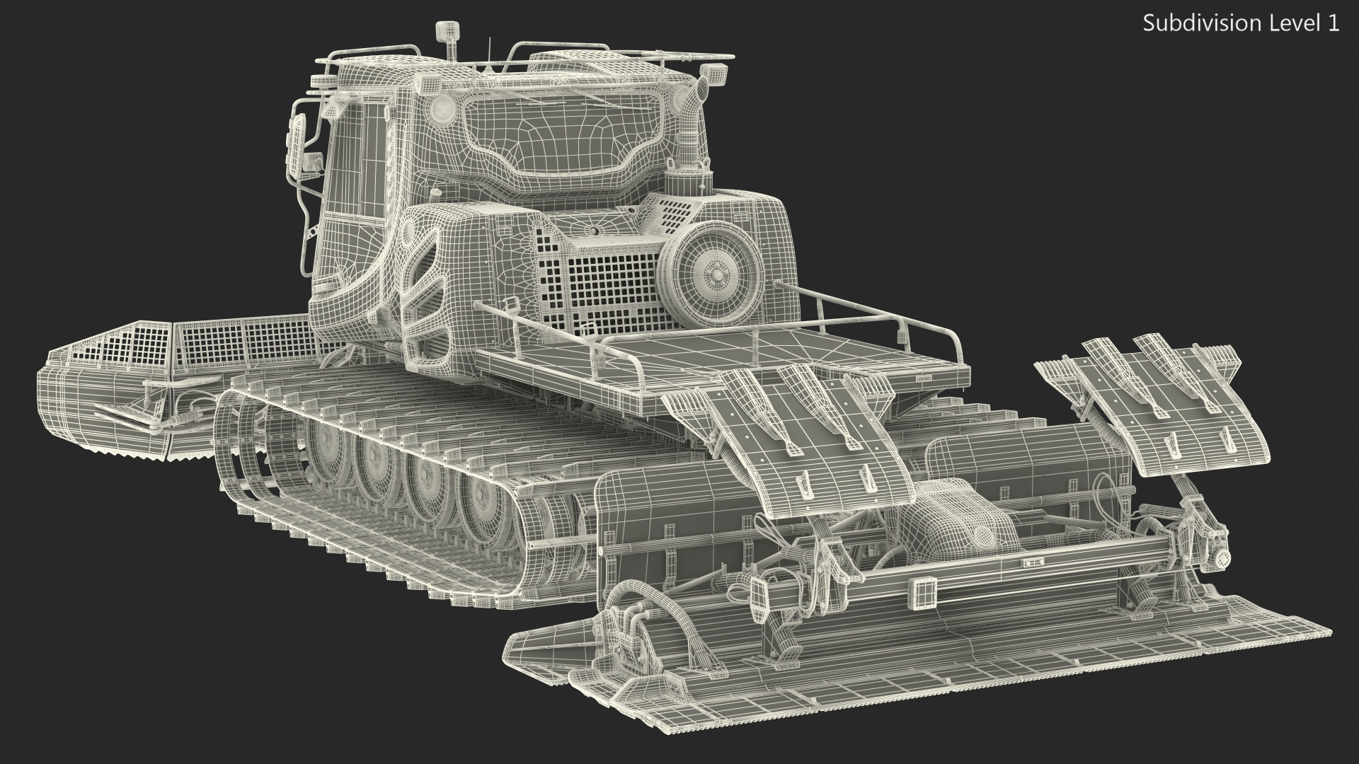 Snowcat with Snowplow Generic 3D model