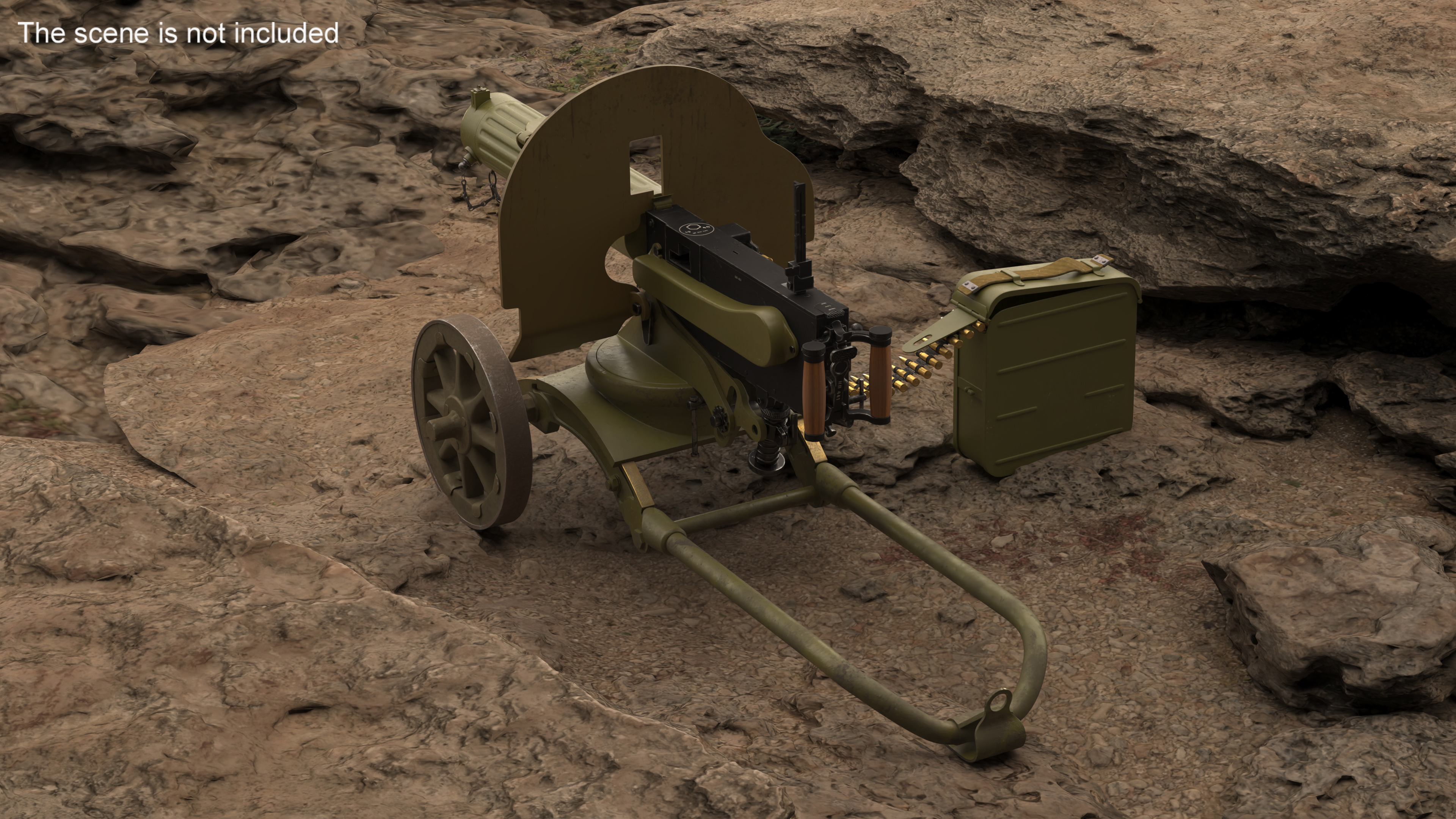 Soviet Maxim Machine Gun 3D model