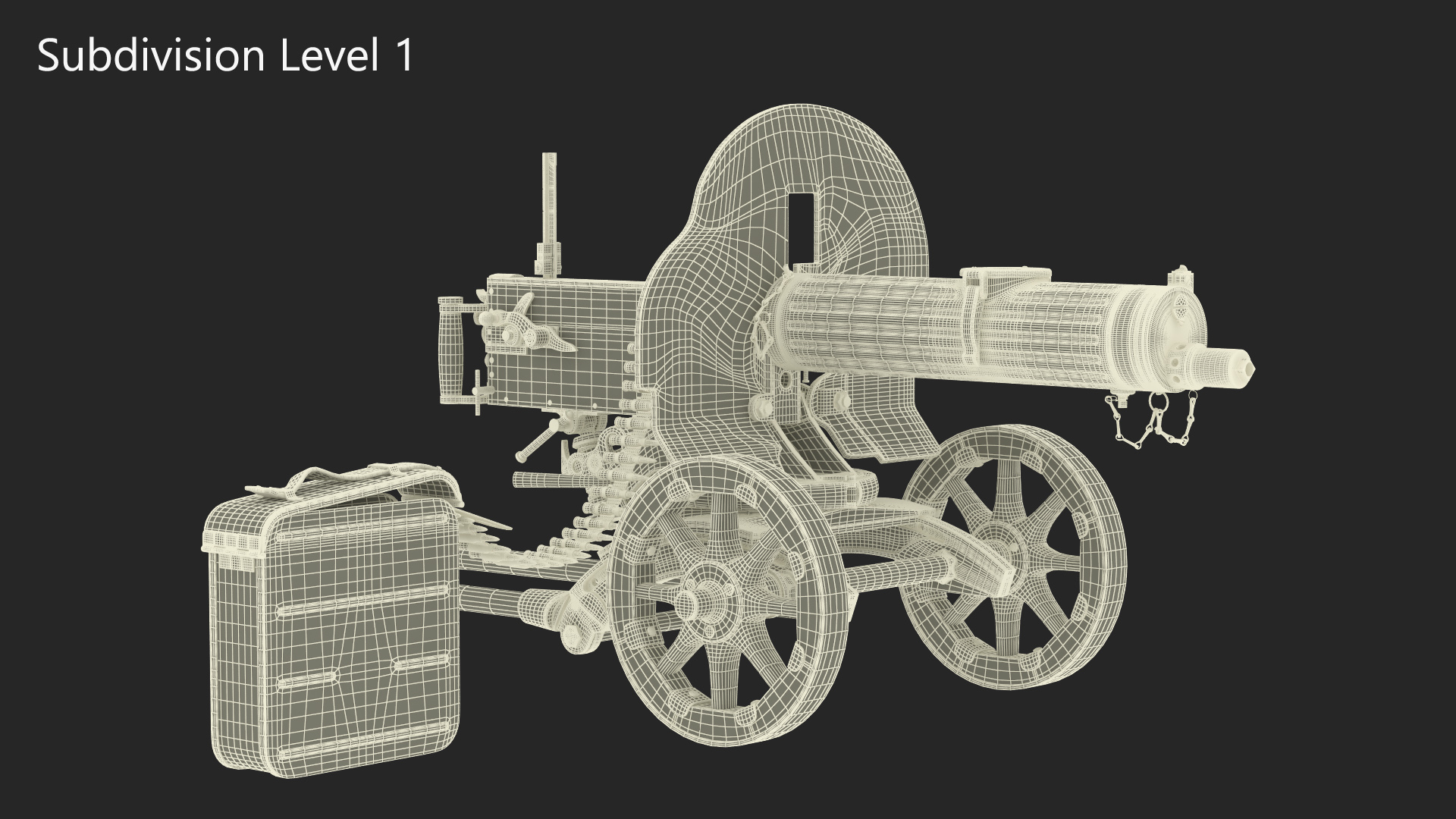 Soviet Maxim Machine Gun 3D model