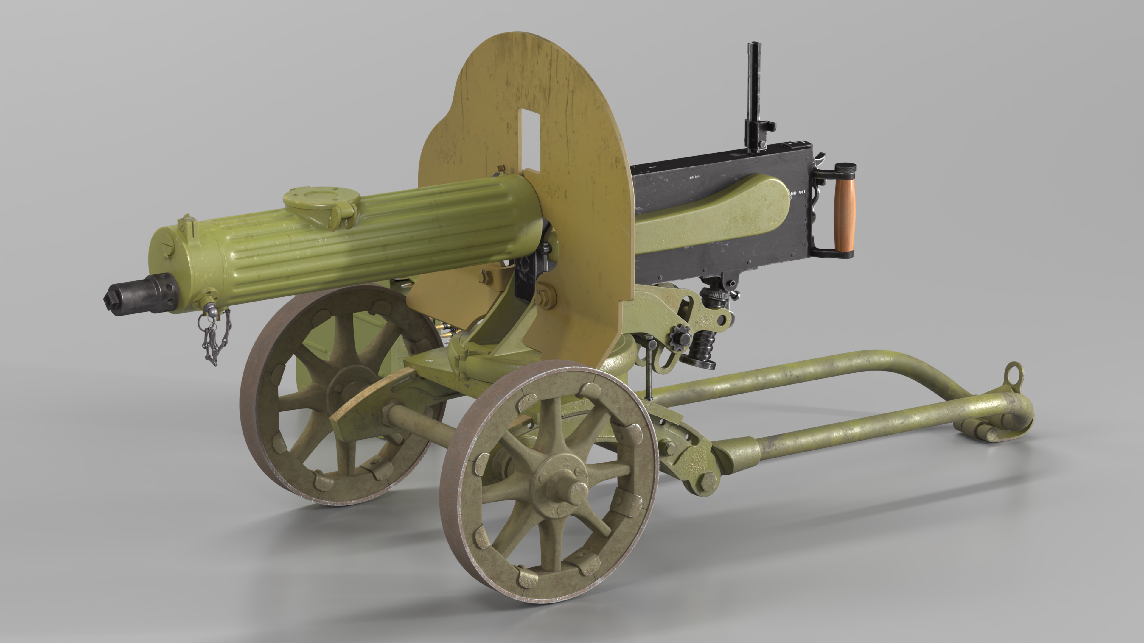 Soviet Maxim Machine Gun 3D model