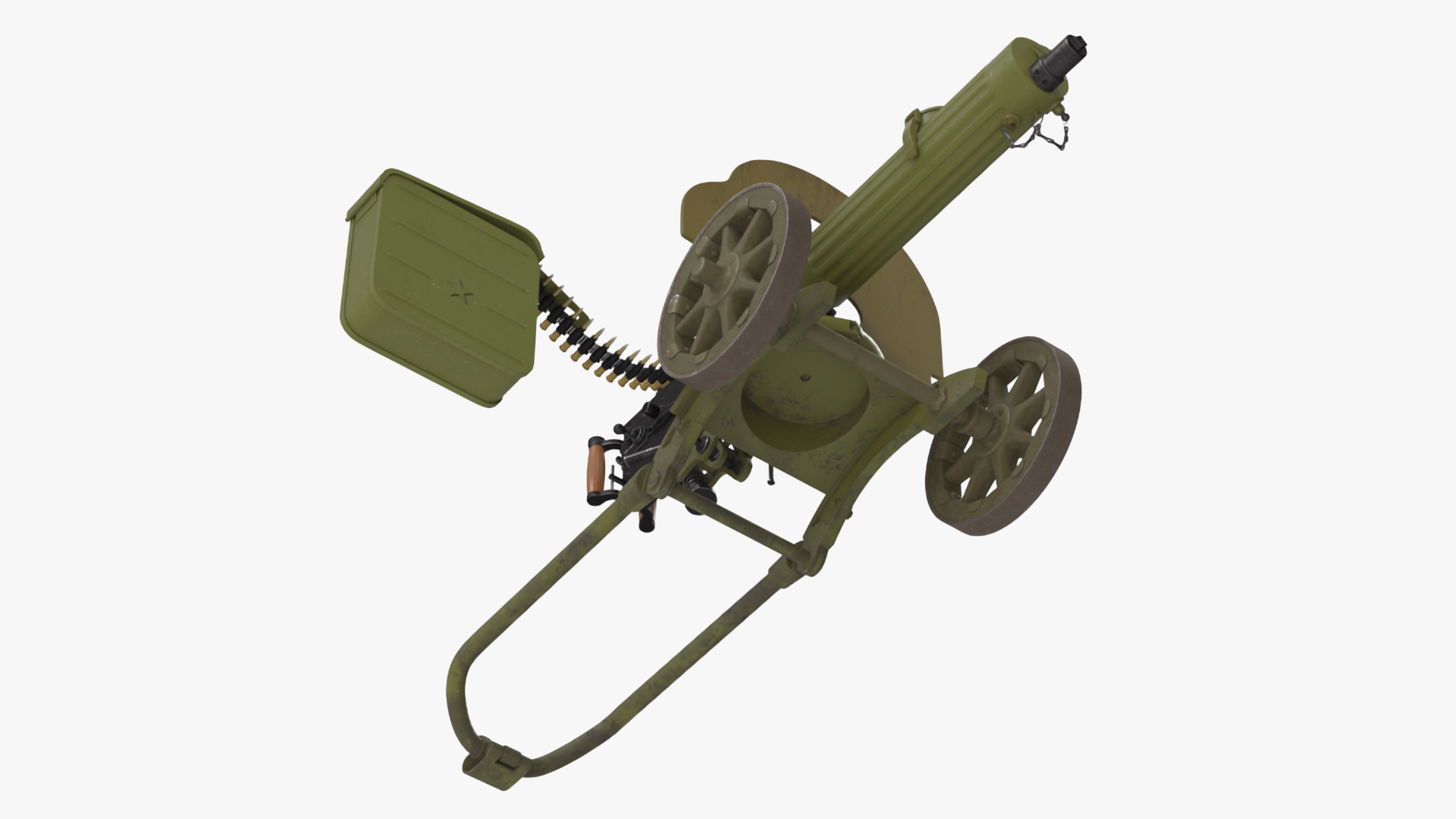 Soviet Maxim Machine Gun 3D model