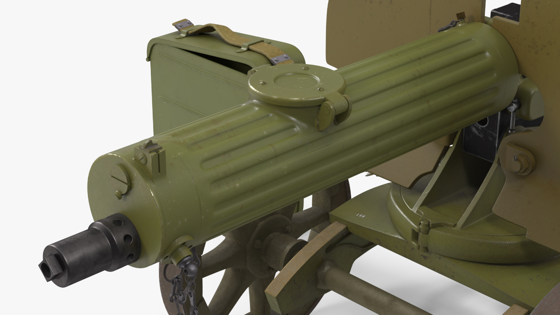 Soviet Maxim Machine Gun 3D model