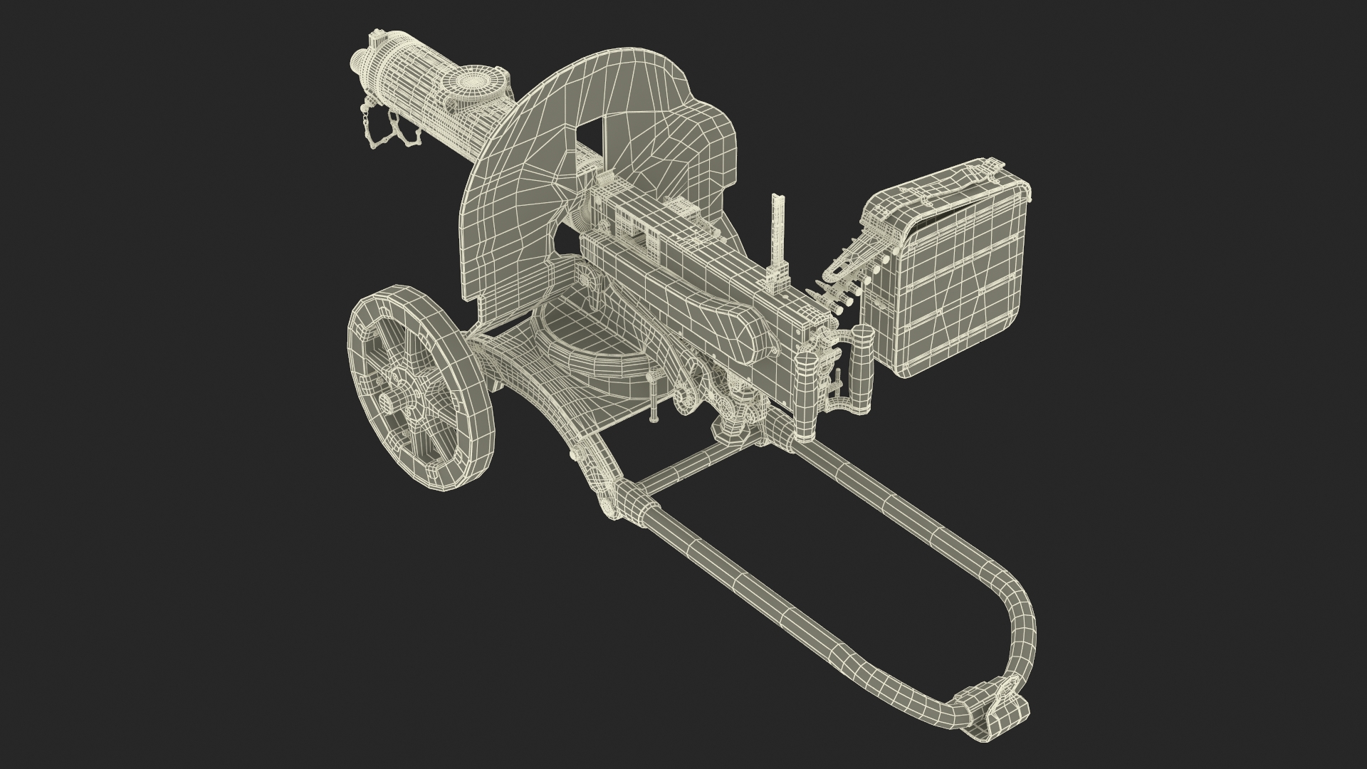 Soviet Maxim Machine Gun 3D model